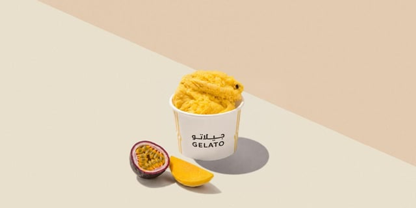 جيلاتو الباشن فروت والمانجو