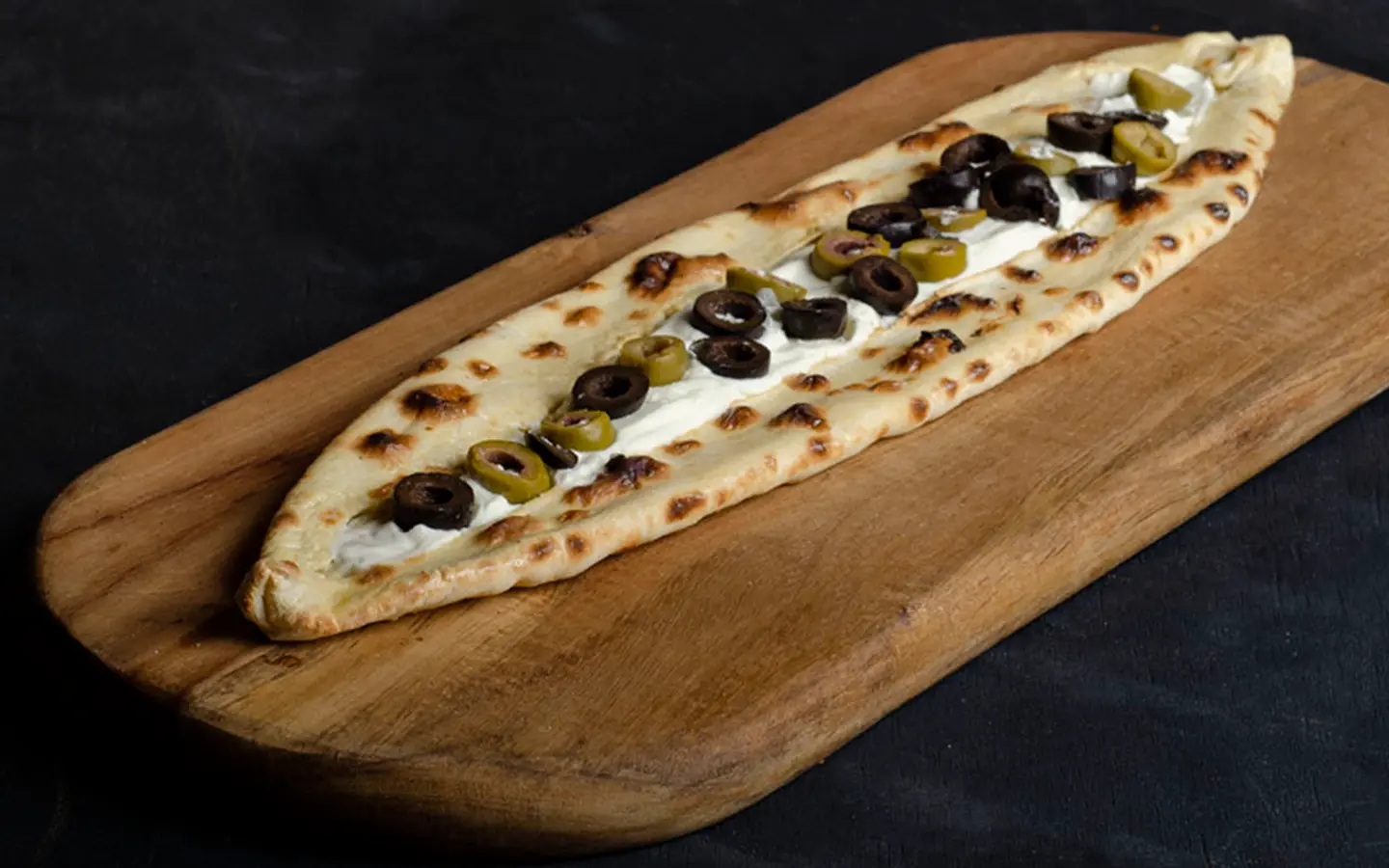 Labneh With Olives Sandwich