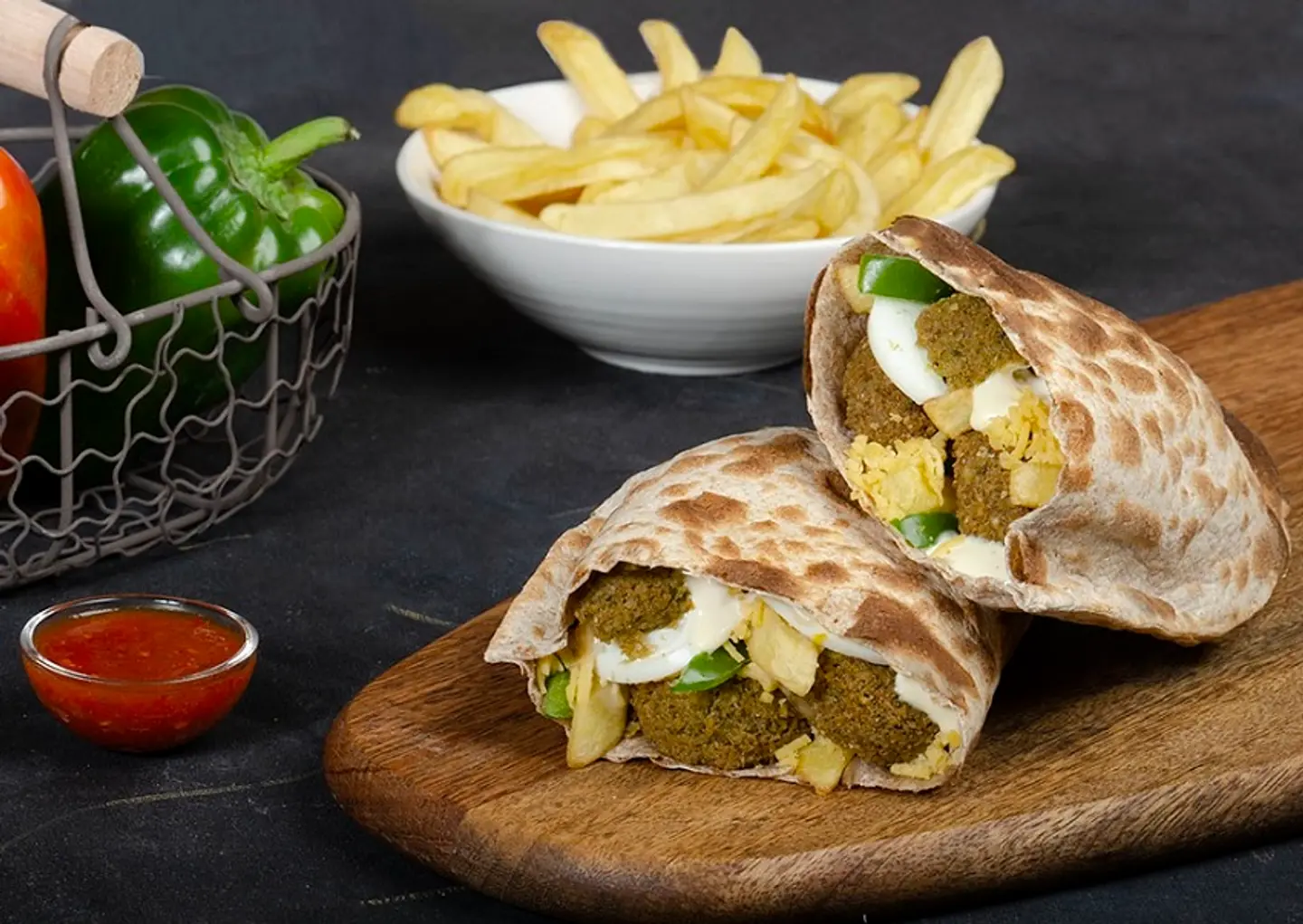 Falafel Sandwich With Cheddar