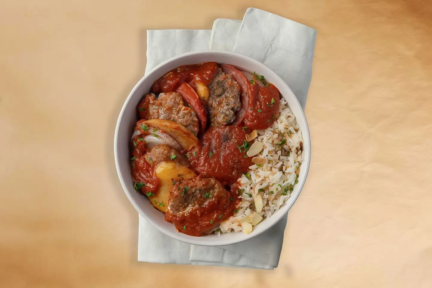 كفتة و بطاطا