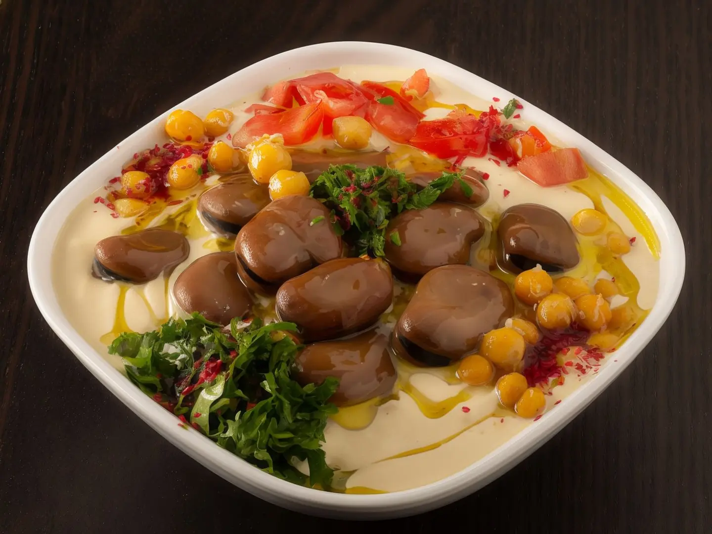 Foul Shami With Tahina