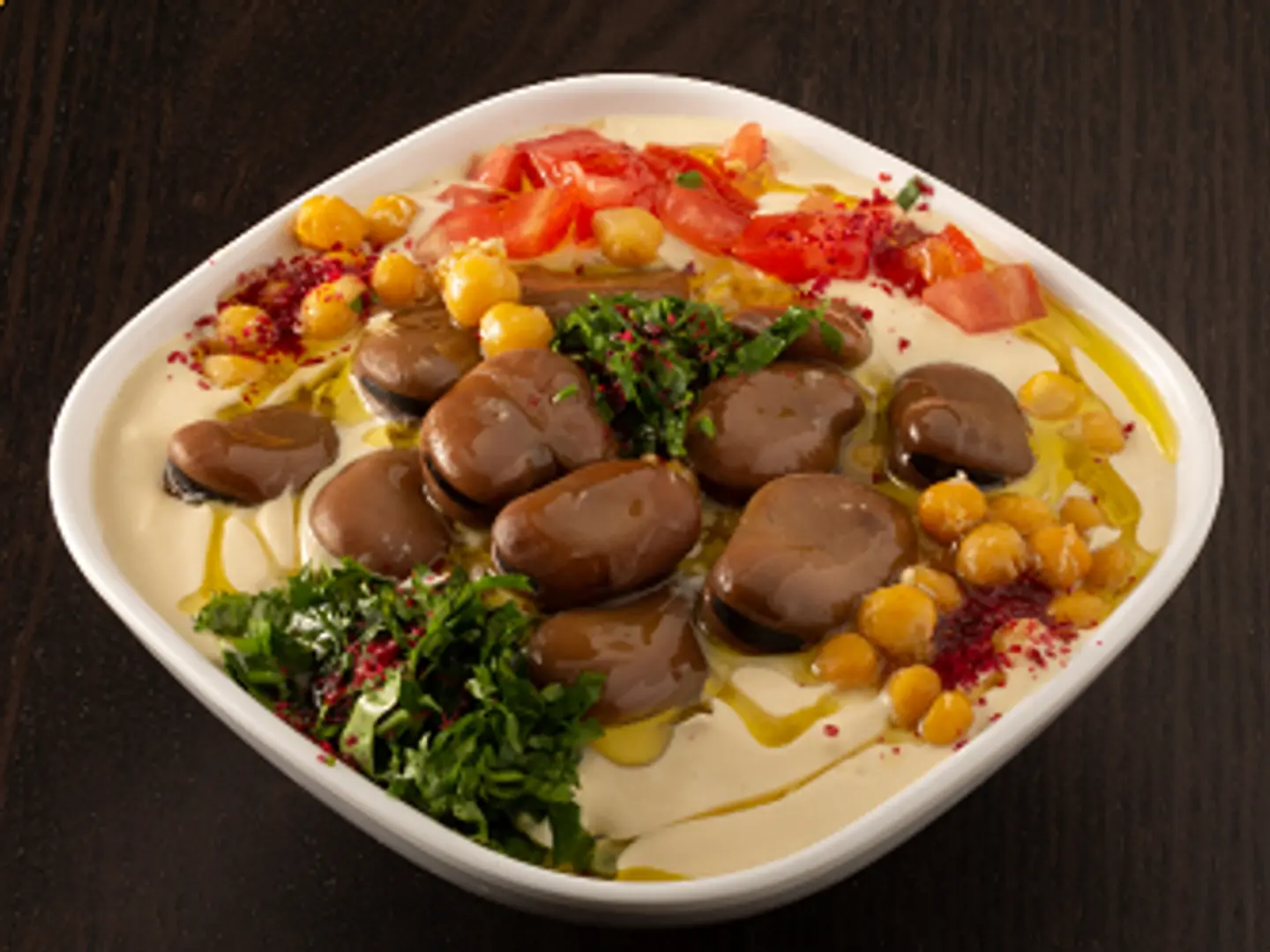 فول شامي بالطحينة