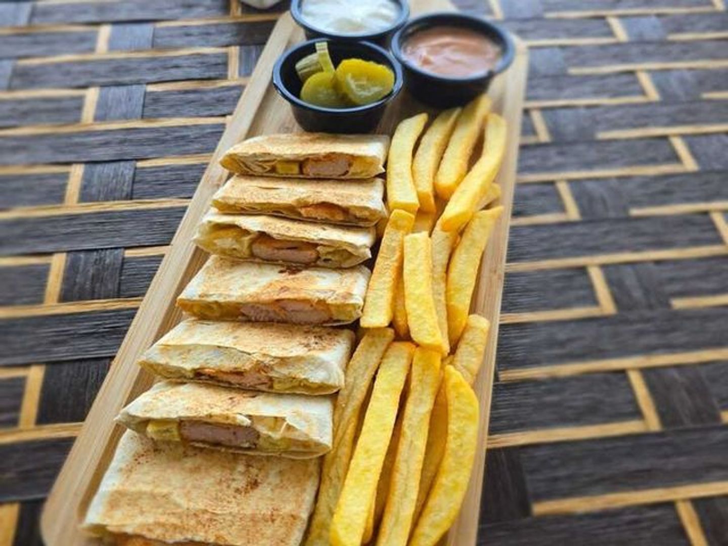Arabic Chicken Tawook Sandwich In Saj Bread