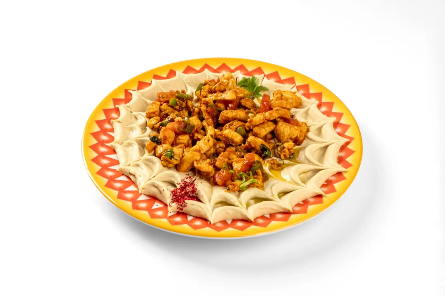 Hummus With Chicken Strips