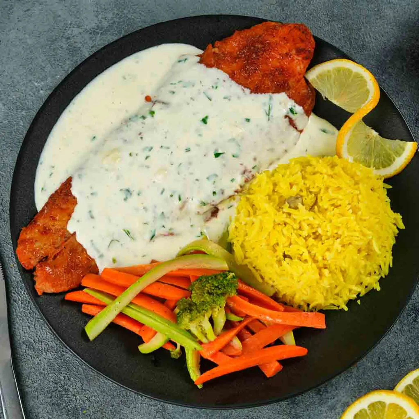 فيليه سمك بكريمة الأعشاب