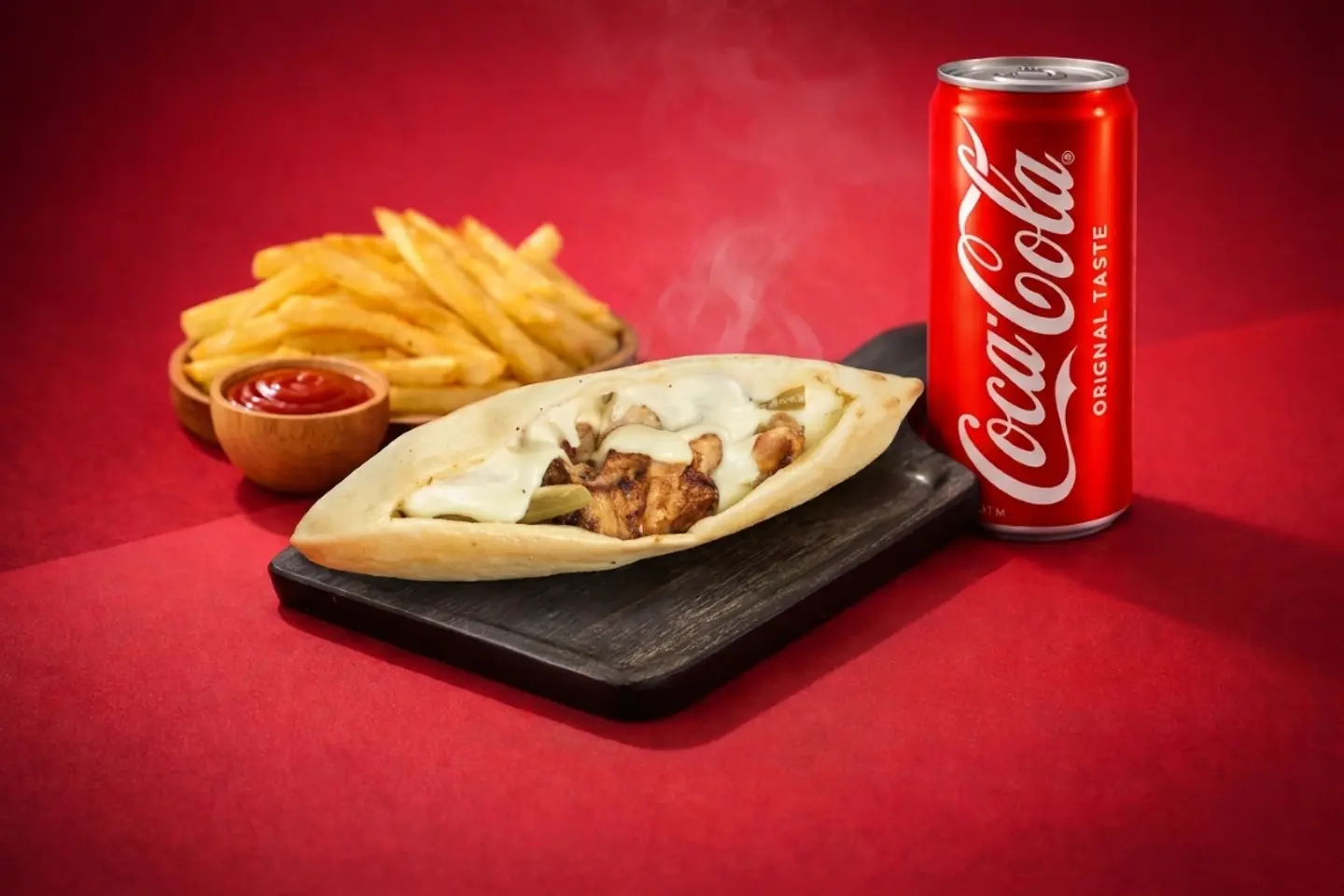 مظبي دجاج مع بطاطس و كولا