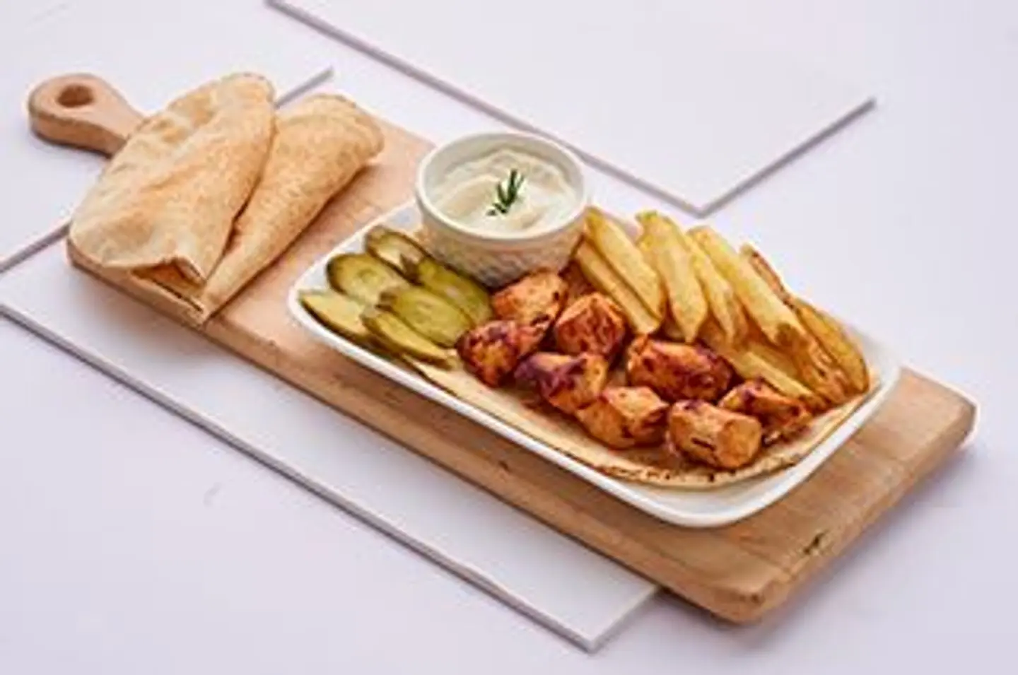 Tawouk & Fattouch Meal - Shish Taouk Platter