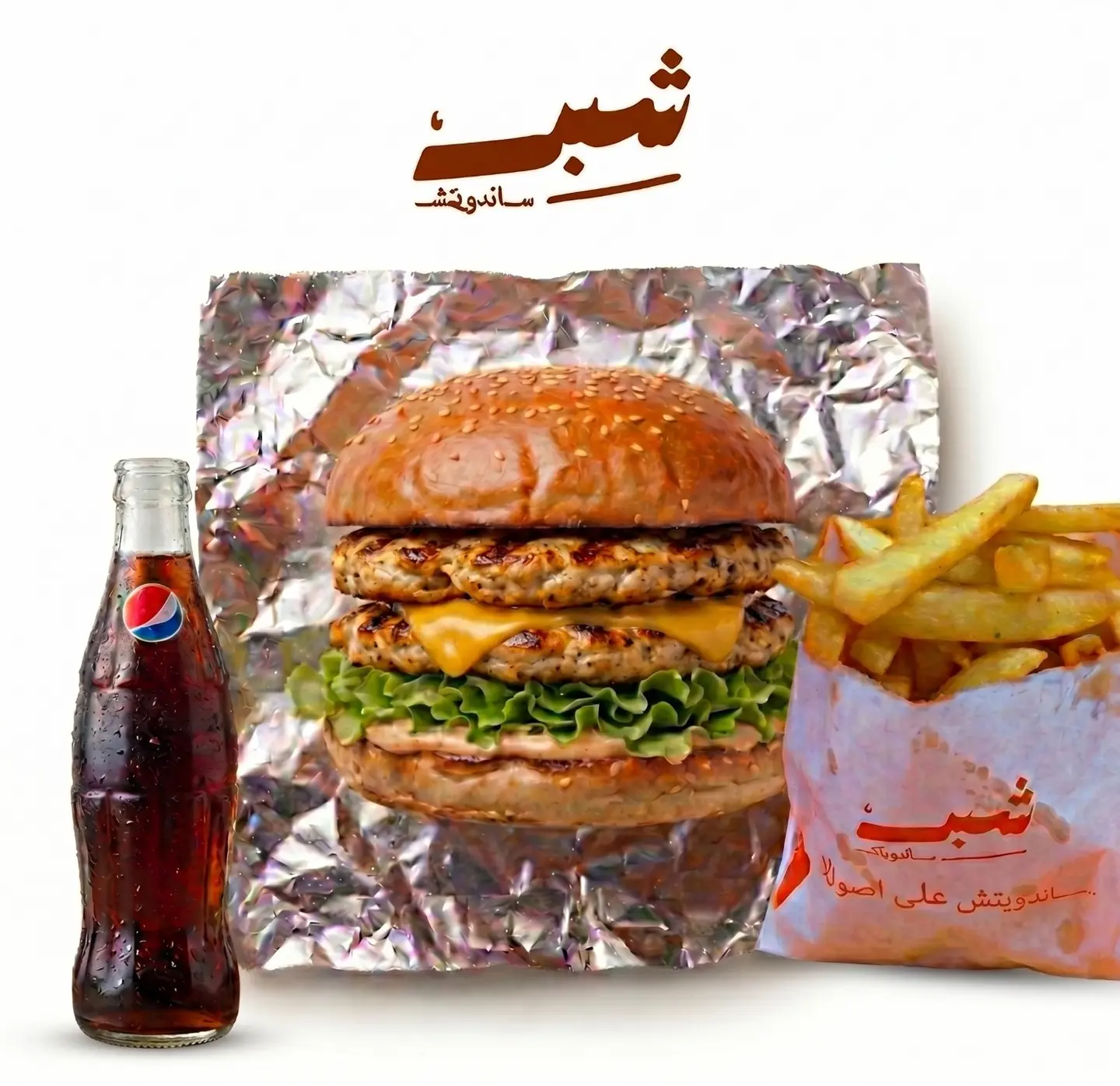 Double Chicken Burger Meal 240g