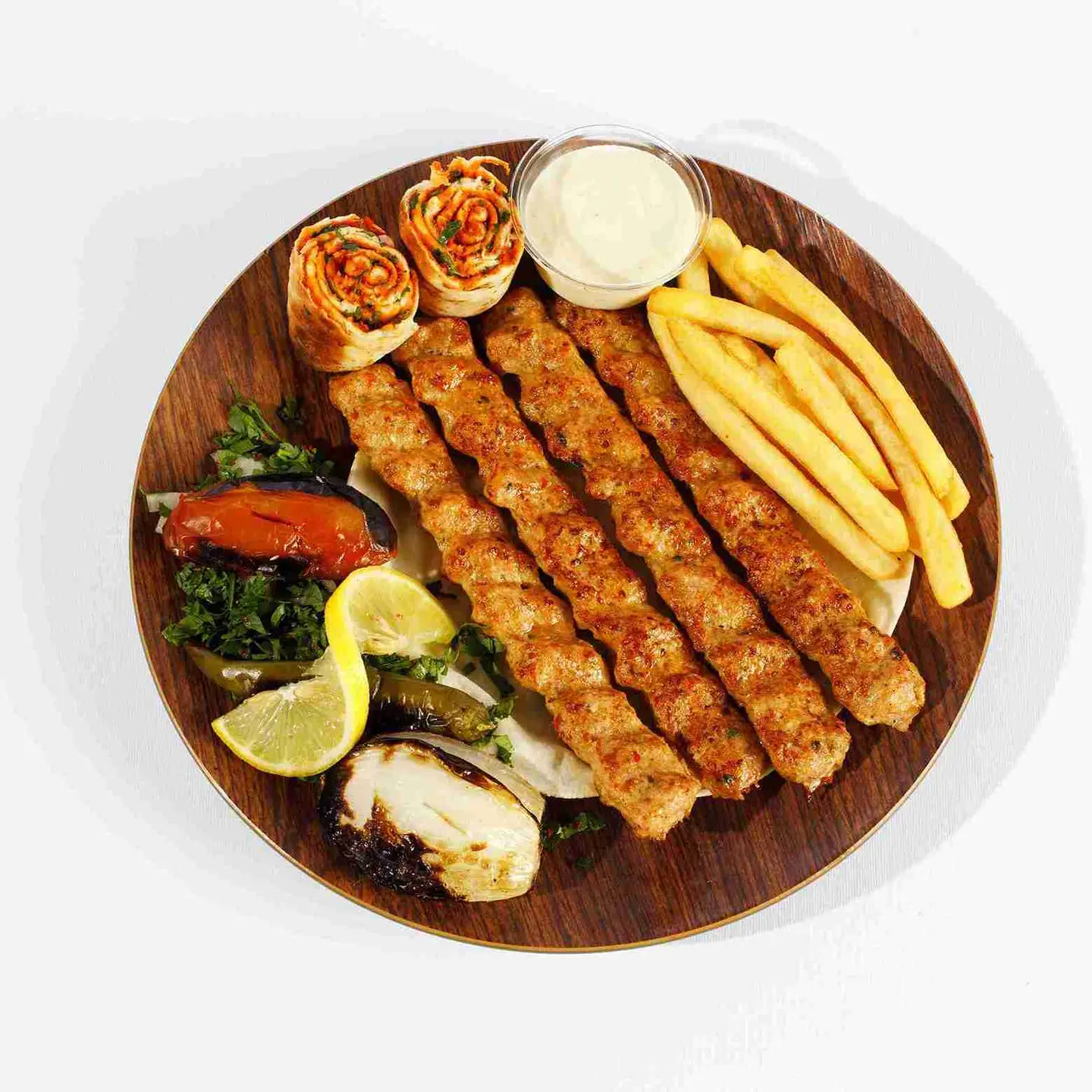 Chicken Kebab Plate With Tabbouleh
