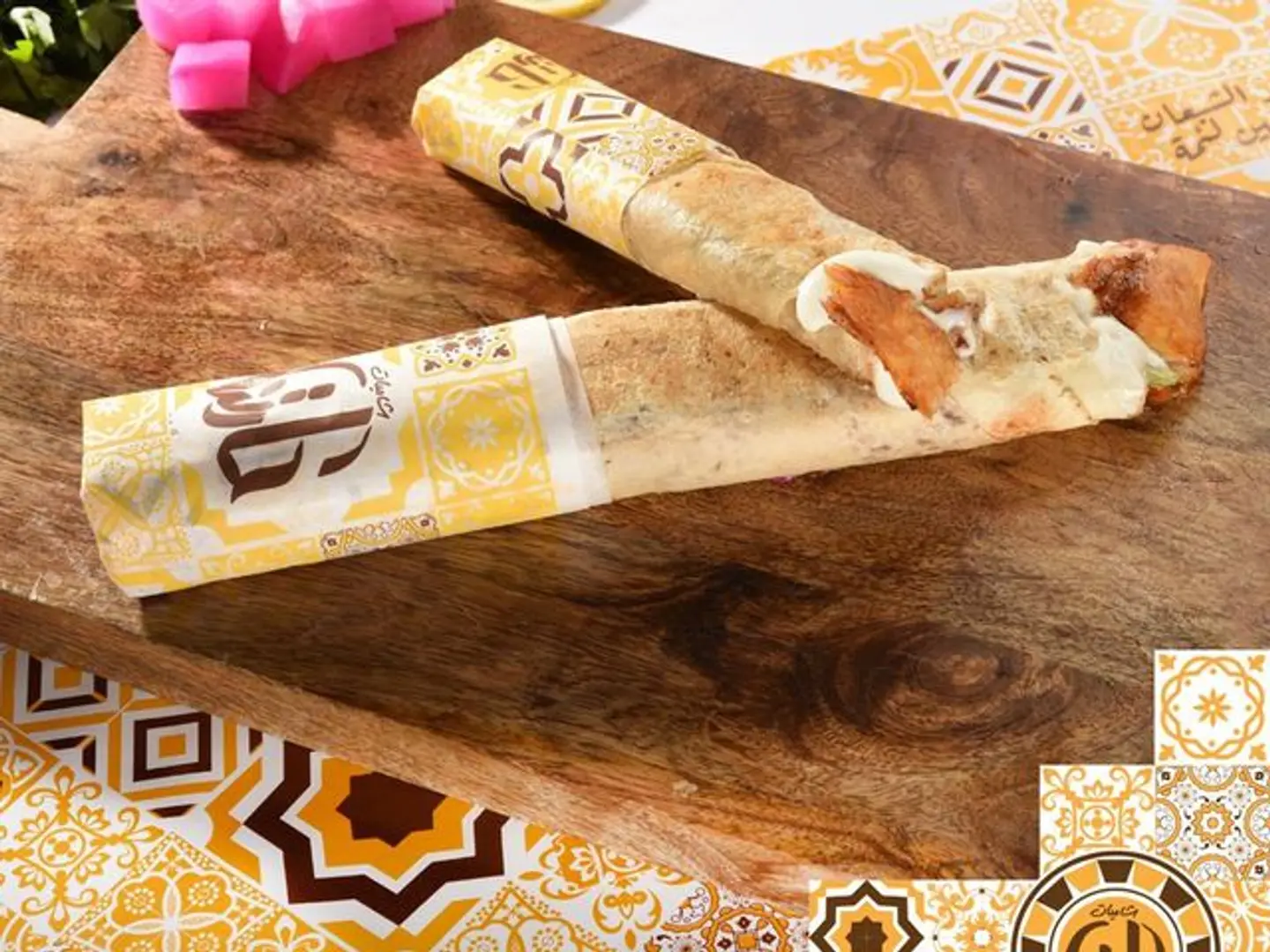 ساندويتش شاورما دجاج صاجية