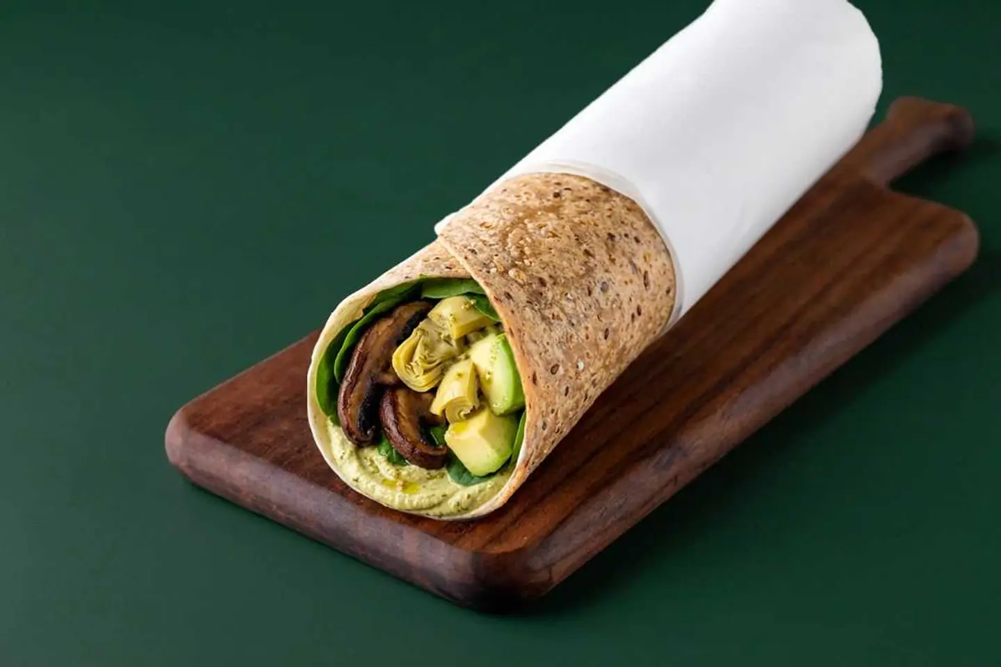 Portobello, Artichoke And Pesto Hummus