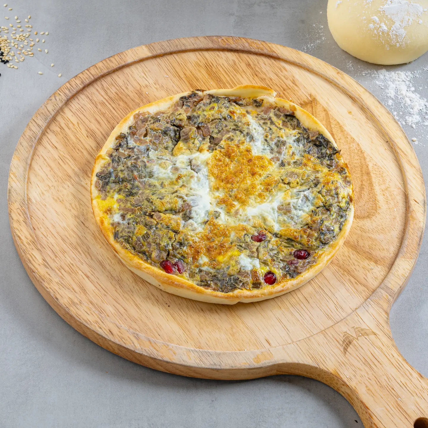 فطيرة سبانخ محمرة