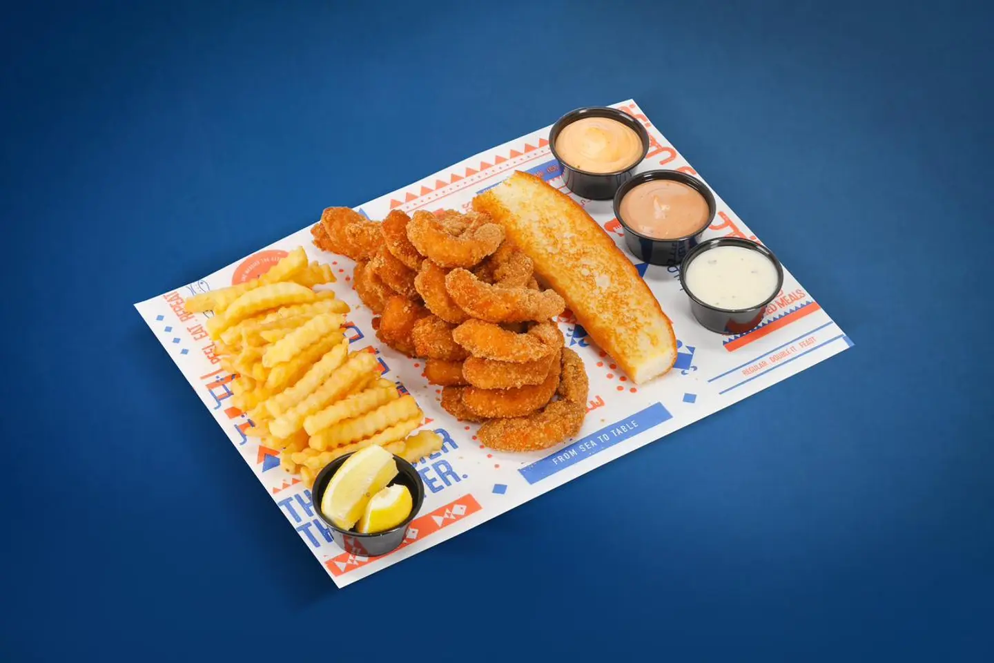 سلة روبيان مقلي