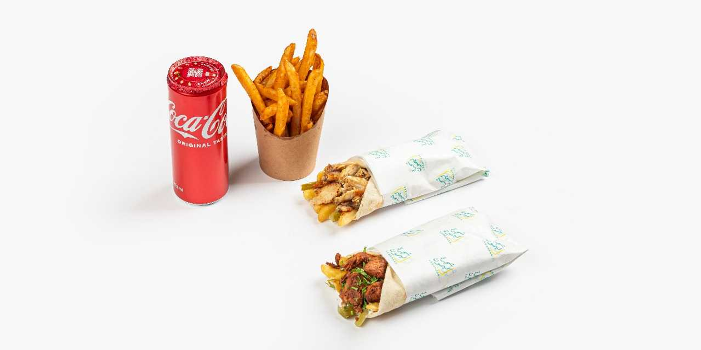 وجبة مكس ( شيش طاووق و شاورما )