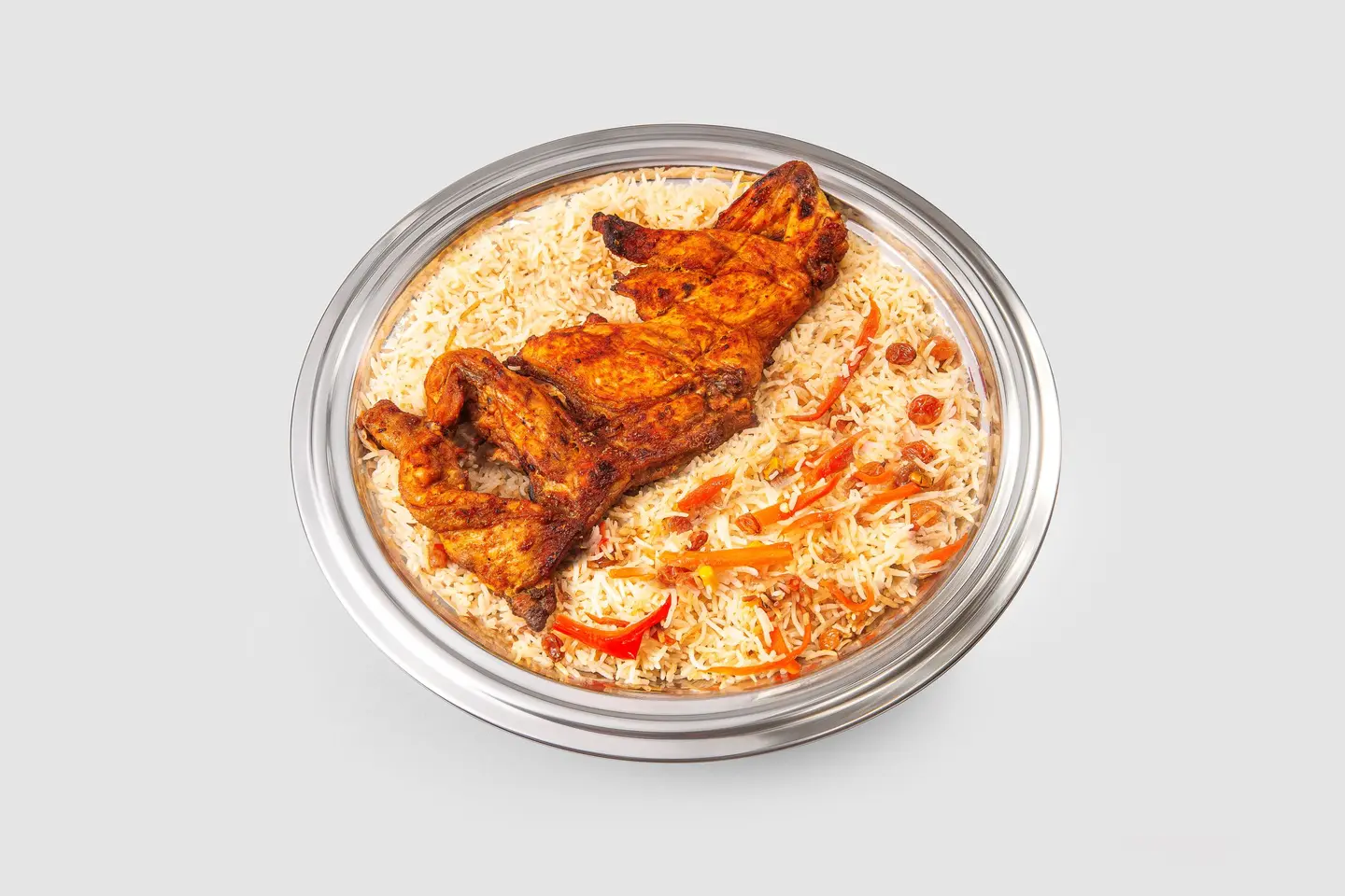 نص دجاج على الفحم