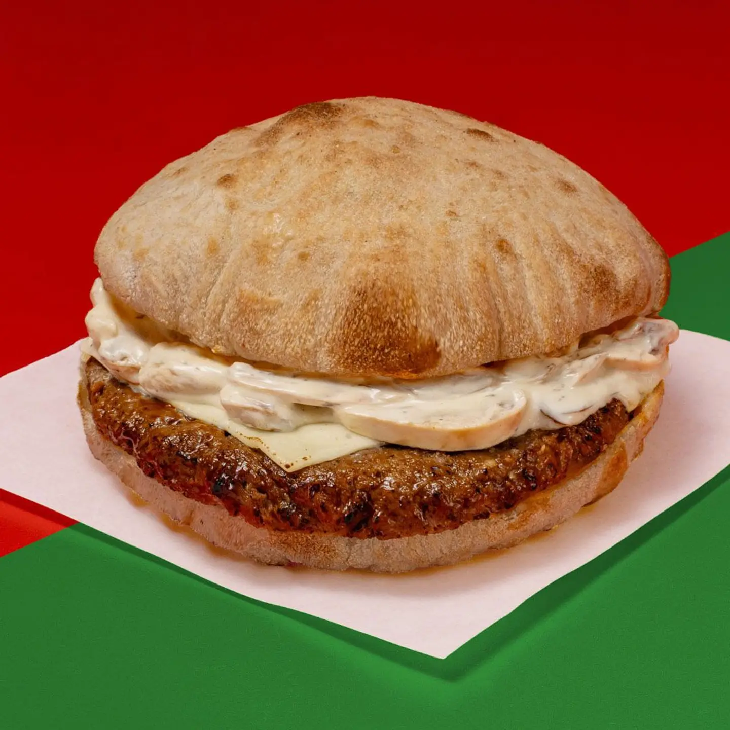 برجر مشروم وسويس الإيطالي