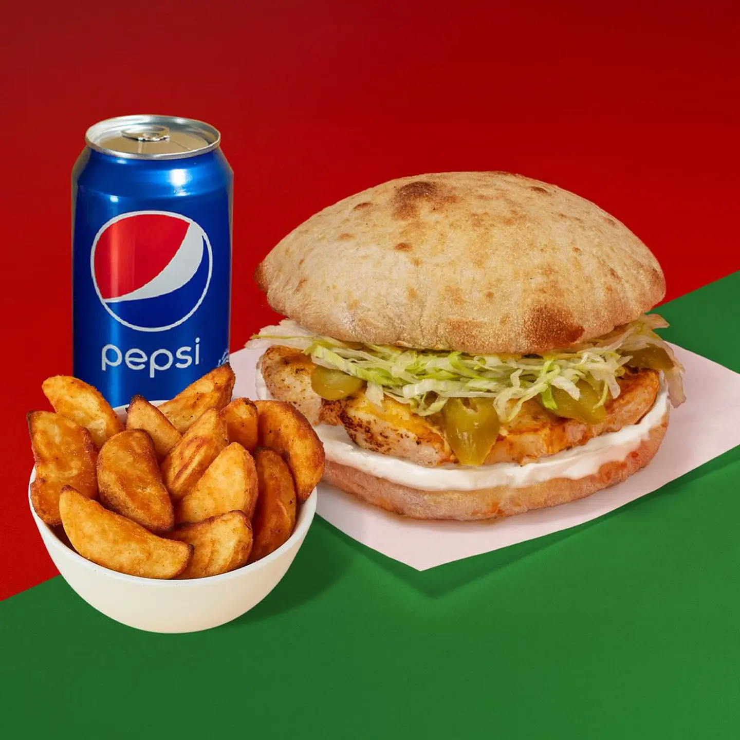 تشكن برجر إيطالي وجبة