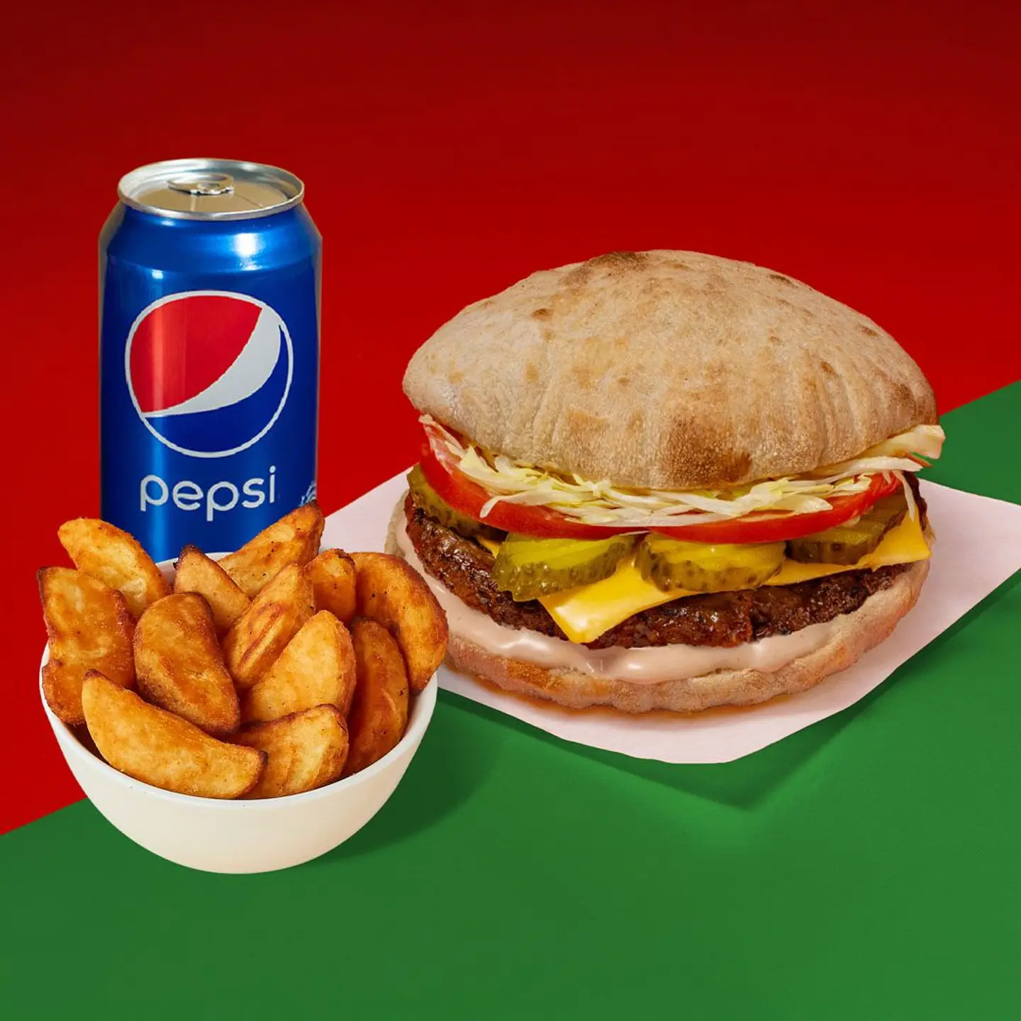 كلاسيك برجر إيطالي وجبة