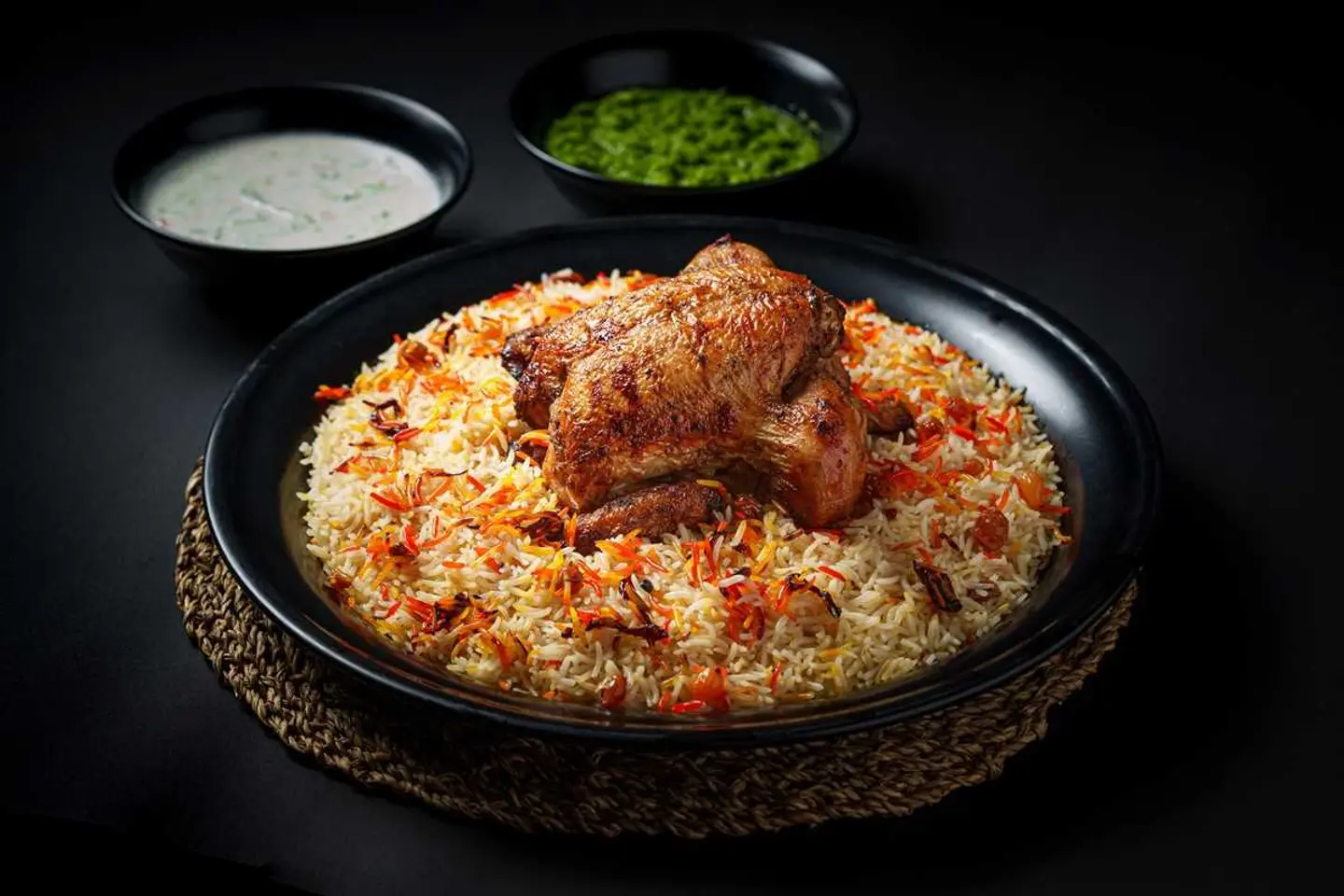 Whole Grilled Chicken With Biryani Rice