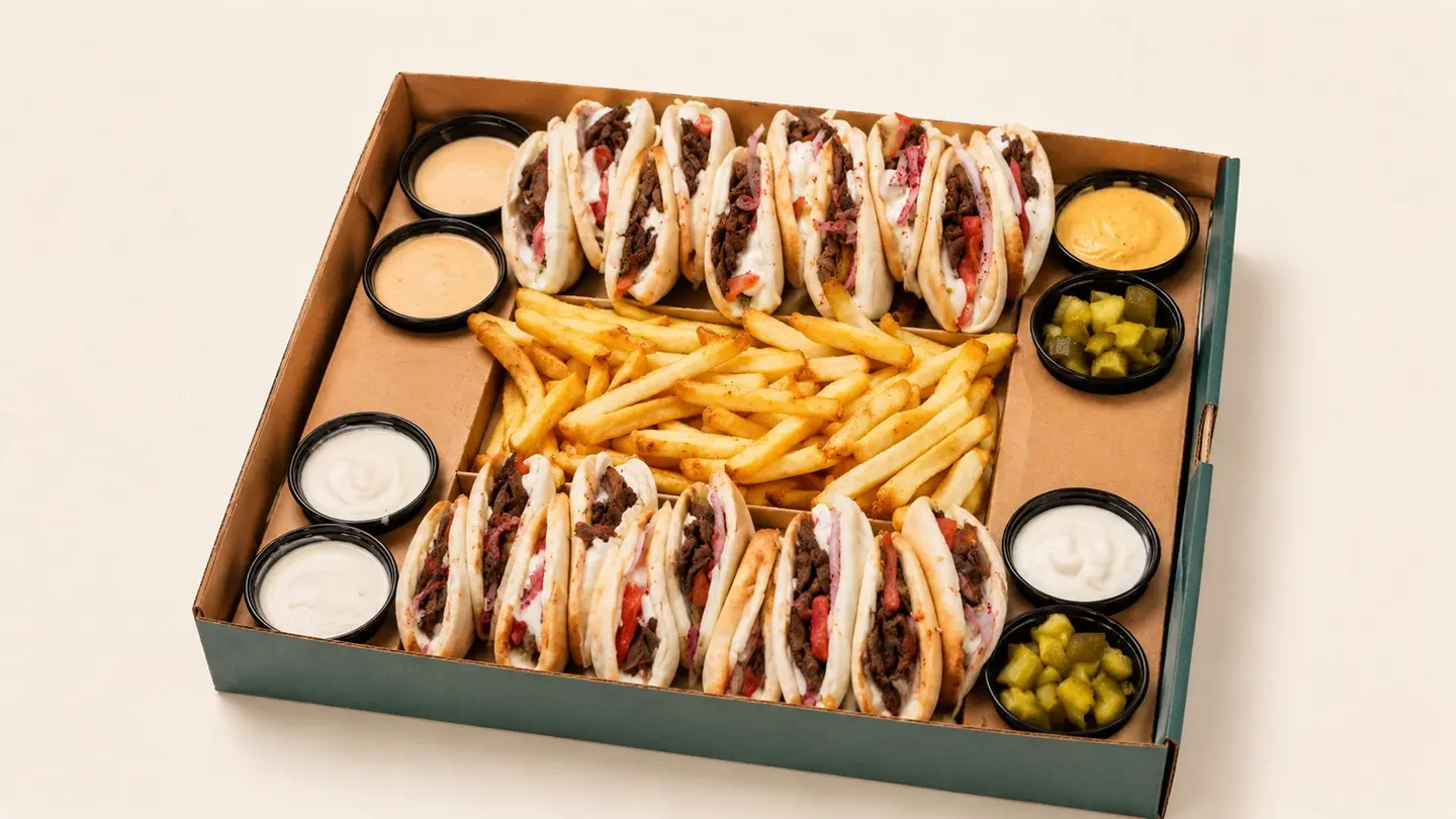 Mini Beef Shawerma Box 20 Pcs