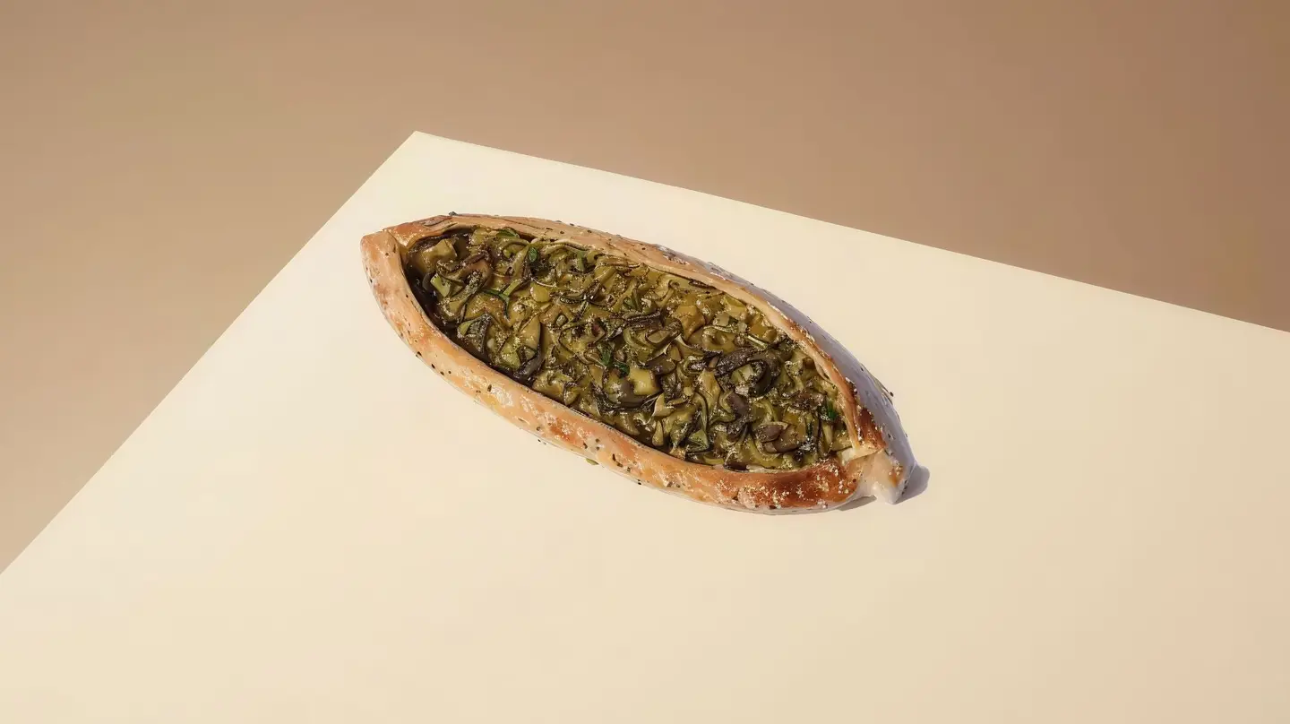 Egg With Mushroom Spinach Mankousha