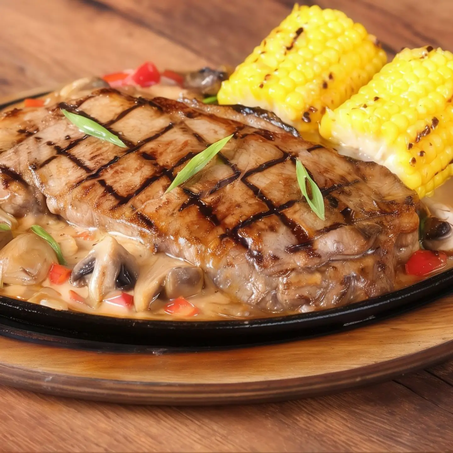 Sizzling Mushroom Steak