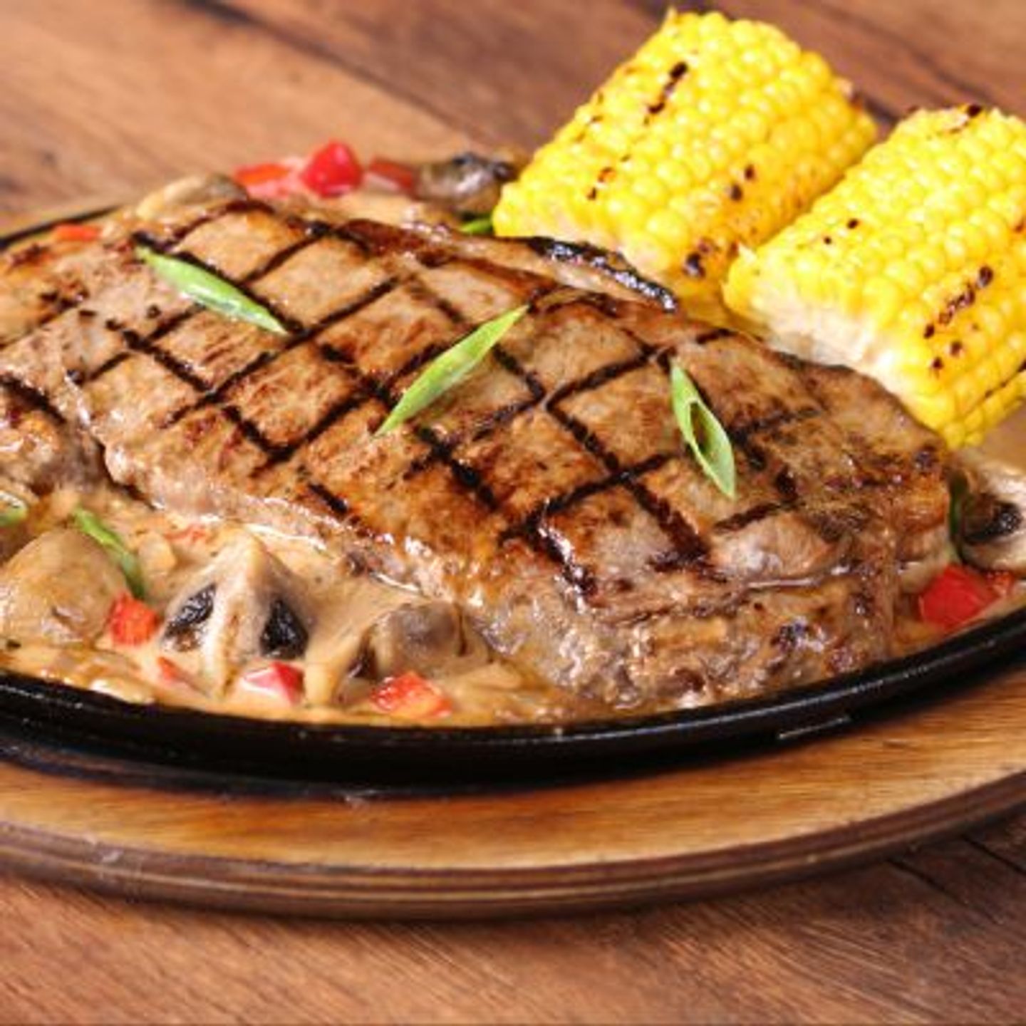 Sizzling Mushroom Steak