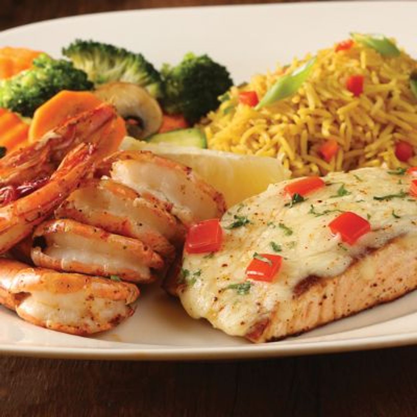 Salmon Parmesan With Shrimp