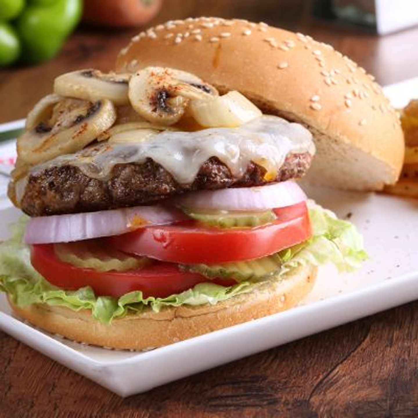 Mushroom Swiss Beef Burger