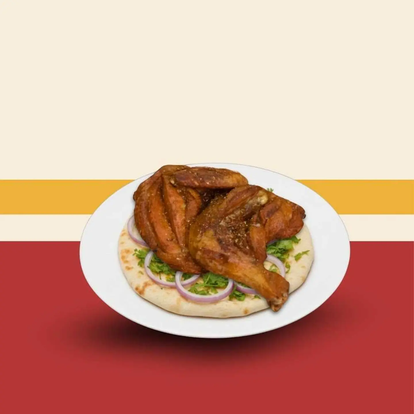 Half Fried Chicken Without Rice