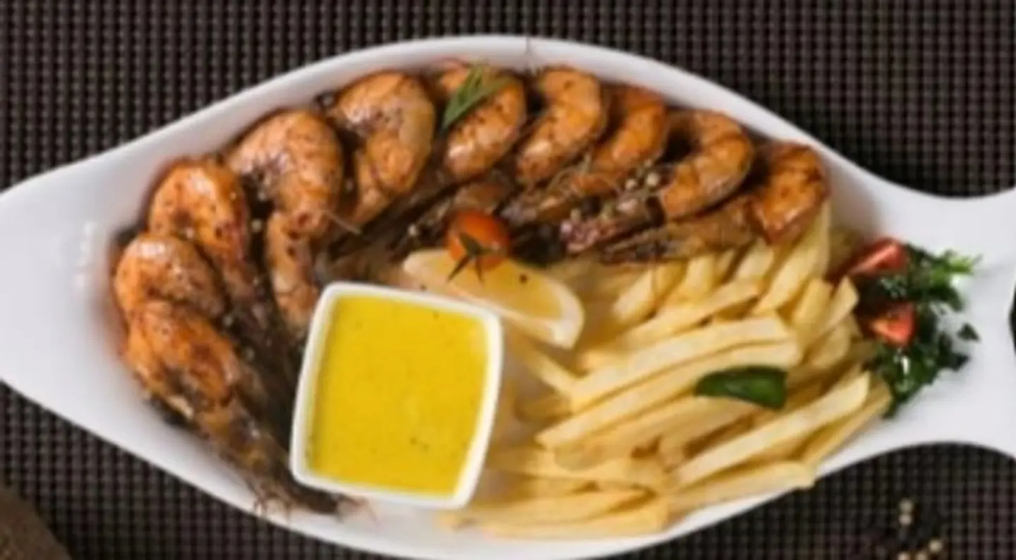 روبيان مشوي بالقشر