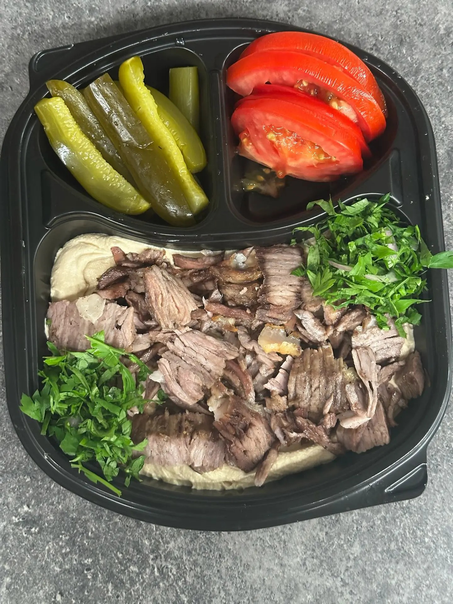 Humus Beef Shawarma