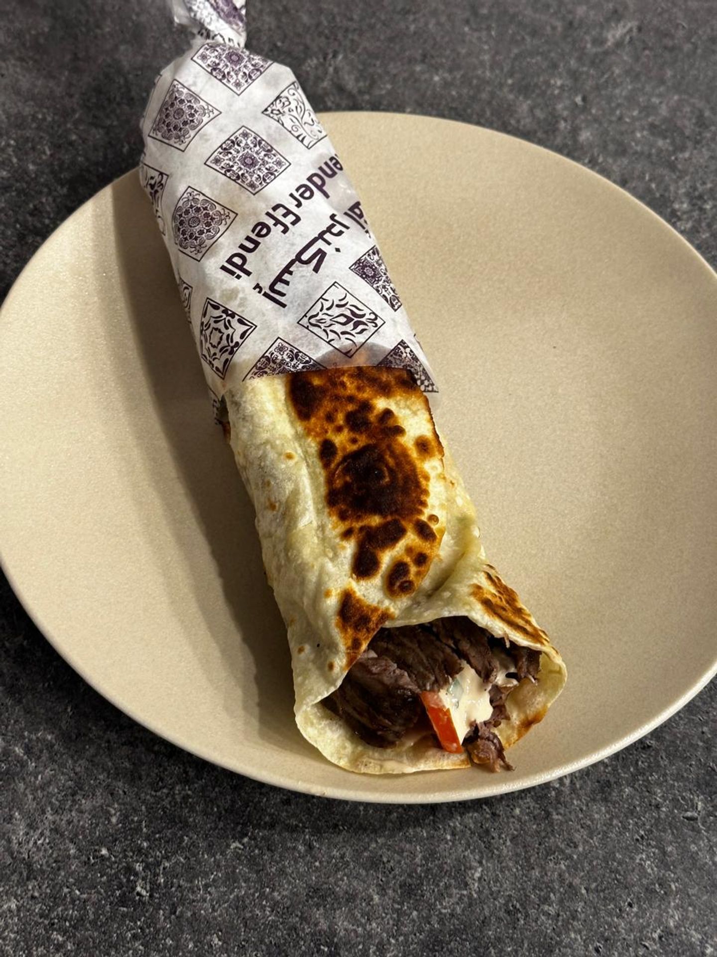 Tortilla Arabic Beef Sandwich
