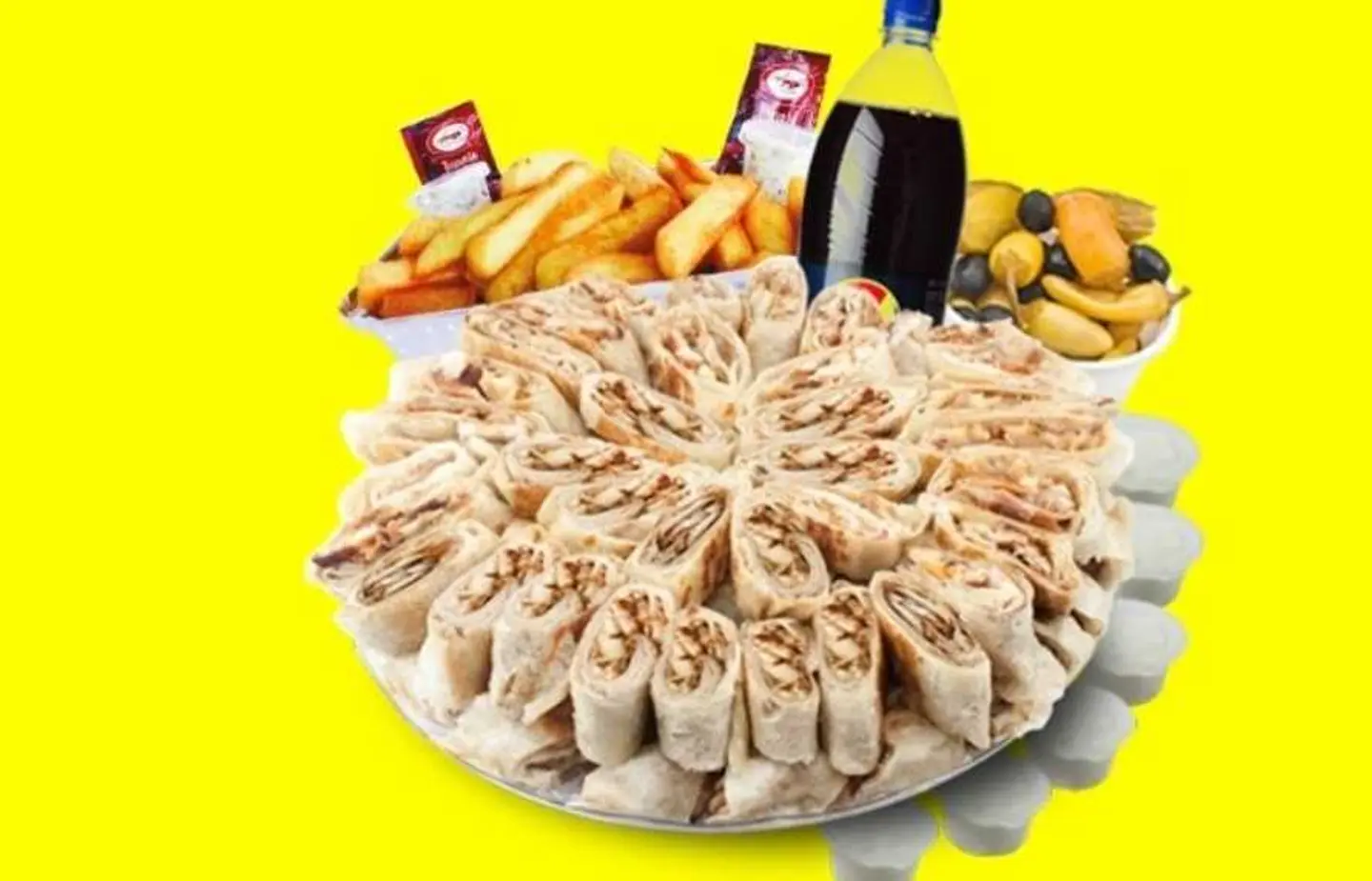 وجبه الكبير قوى مكس (لحم / دجاج) ( قطعه24 ) + لتر بيبسي