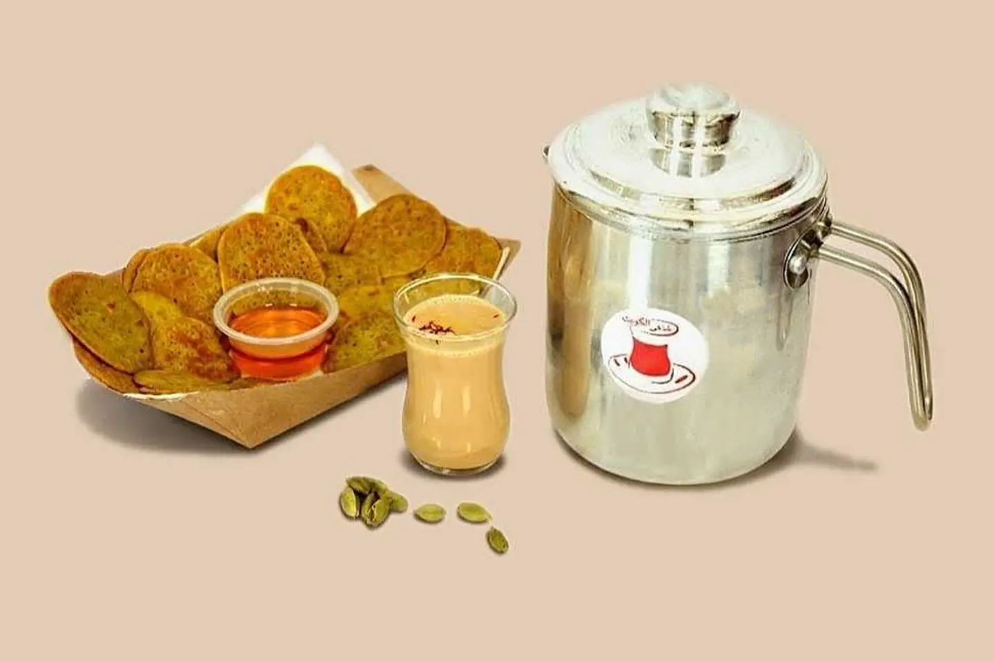 Karak Tea With Large Pancakes