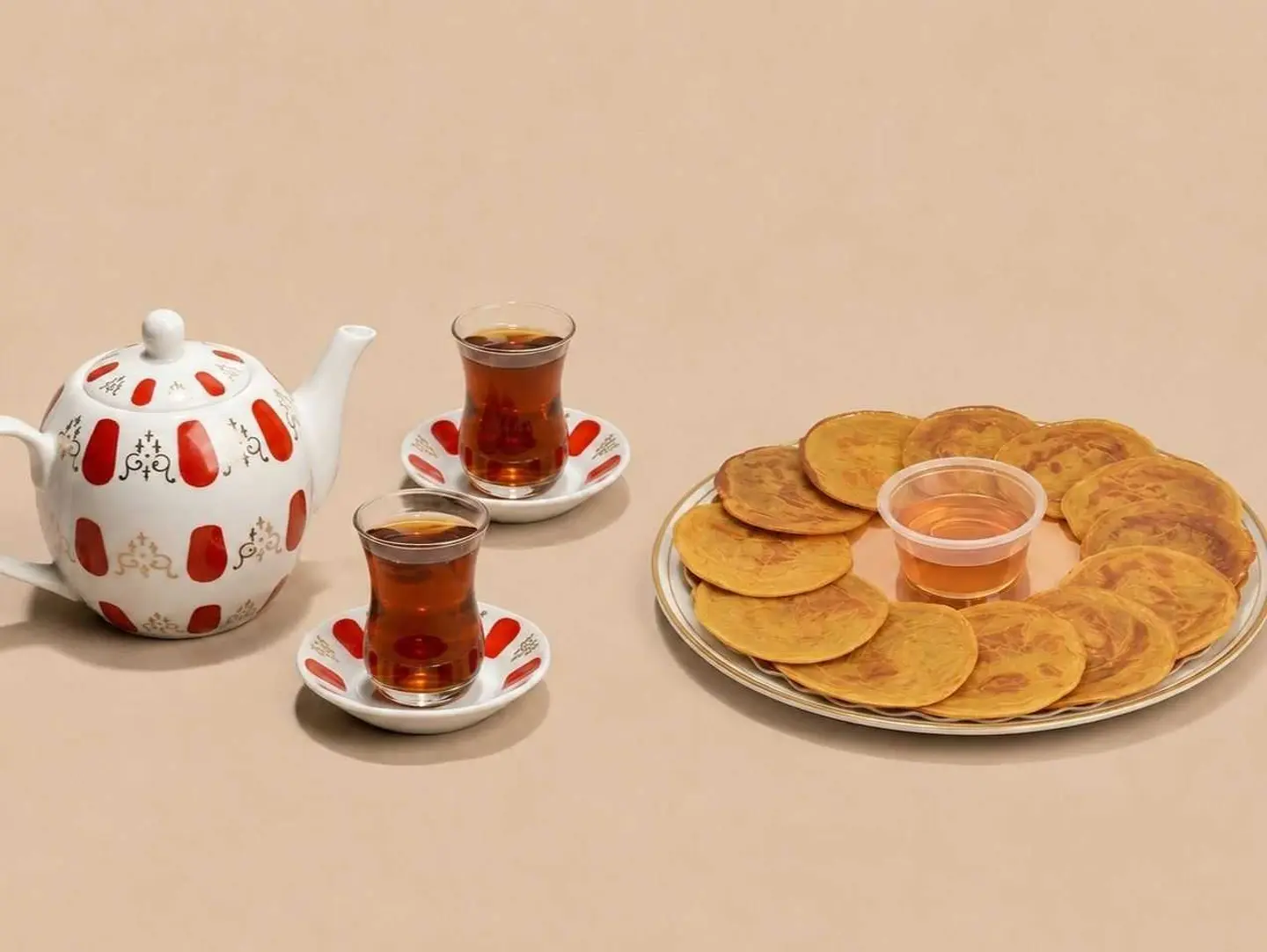 Jig Of 1 Liter Kuwaiti Tea With Large Mabseeb