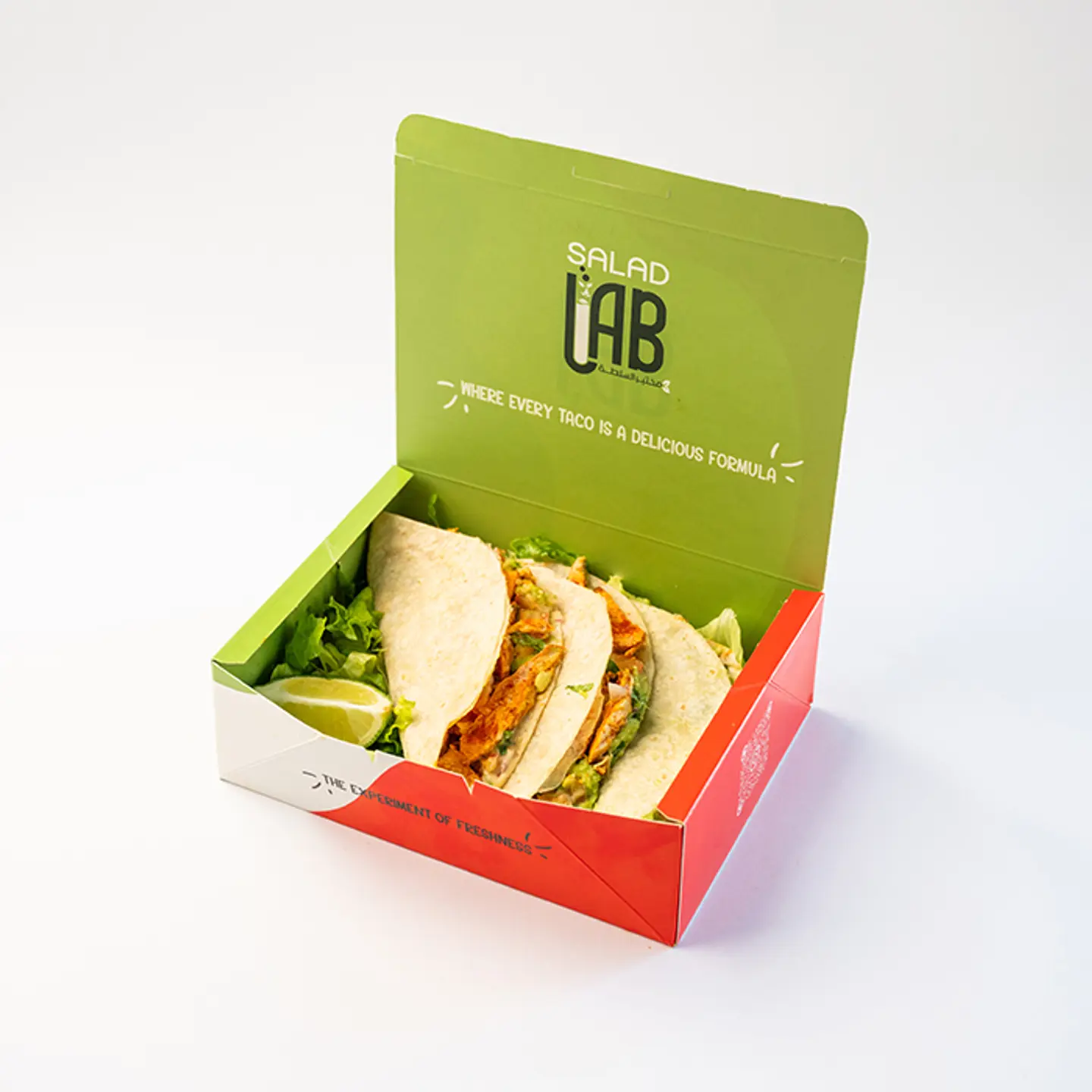 تاكو المختبر بالدجاج