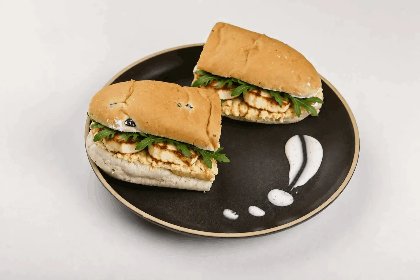 Omelette Egg With Halloumi Avocado Sandwich