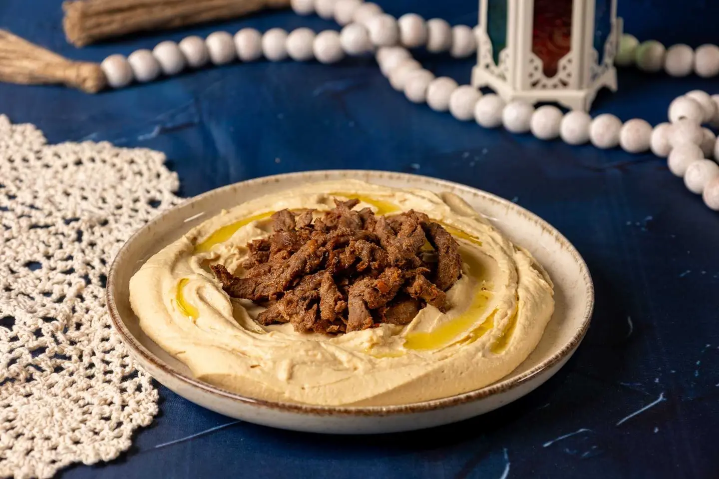 حمص بشاورما اللحم