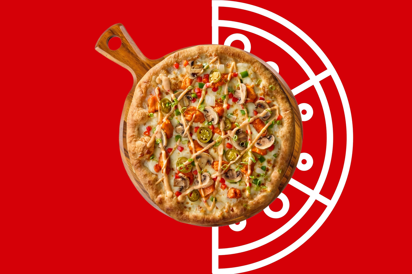 Tikka & Mushroom Pizza Large