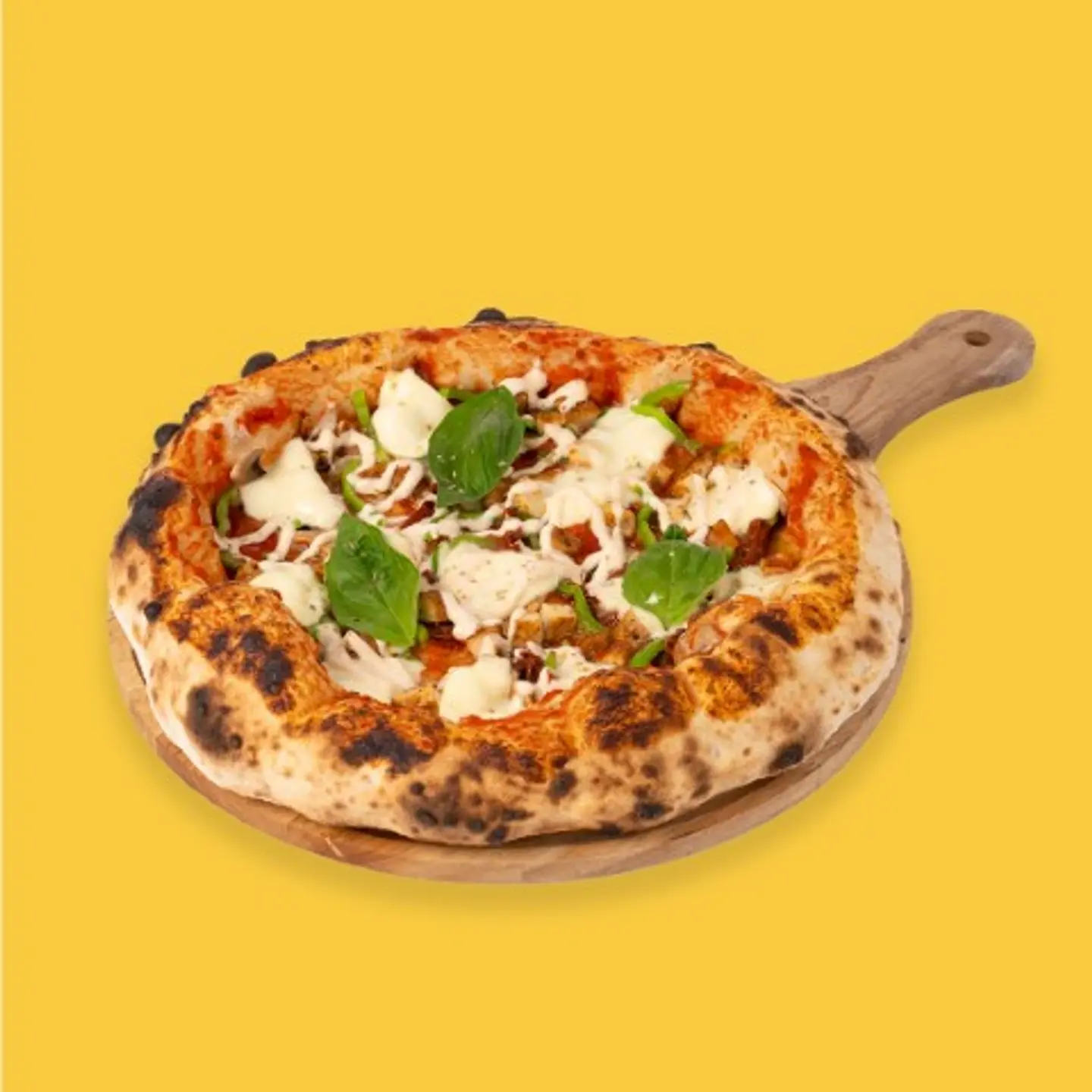 Creamy Pesto Chicken Pizza