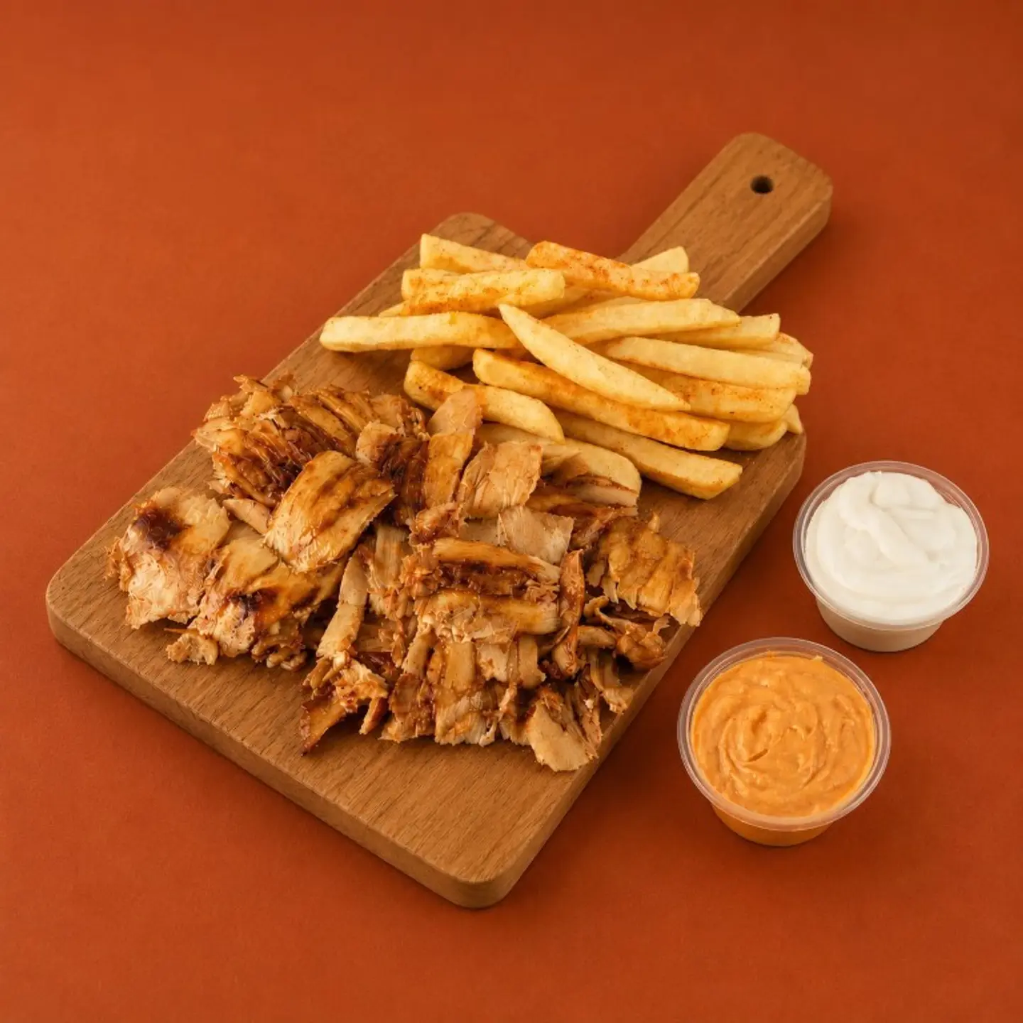 Chicken Shawarma With Fries Dish
