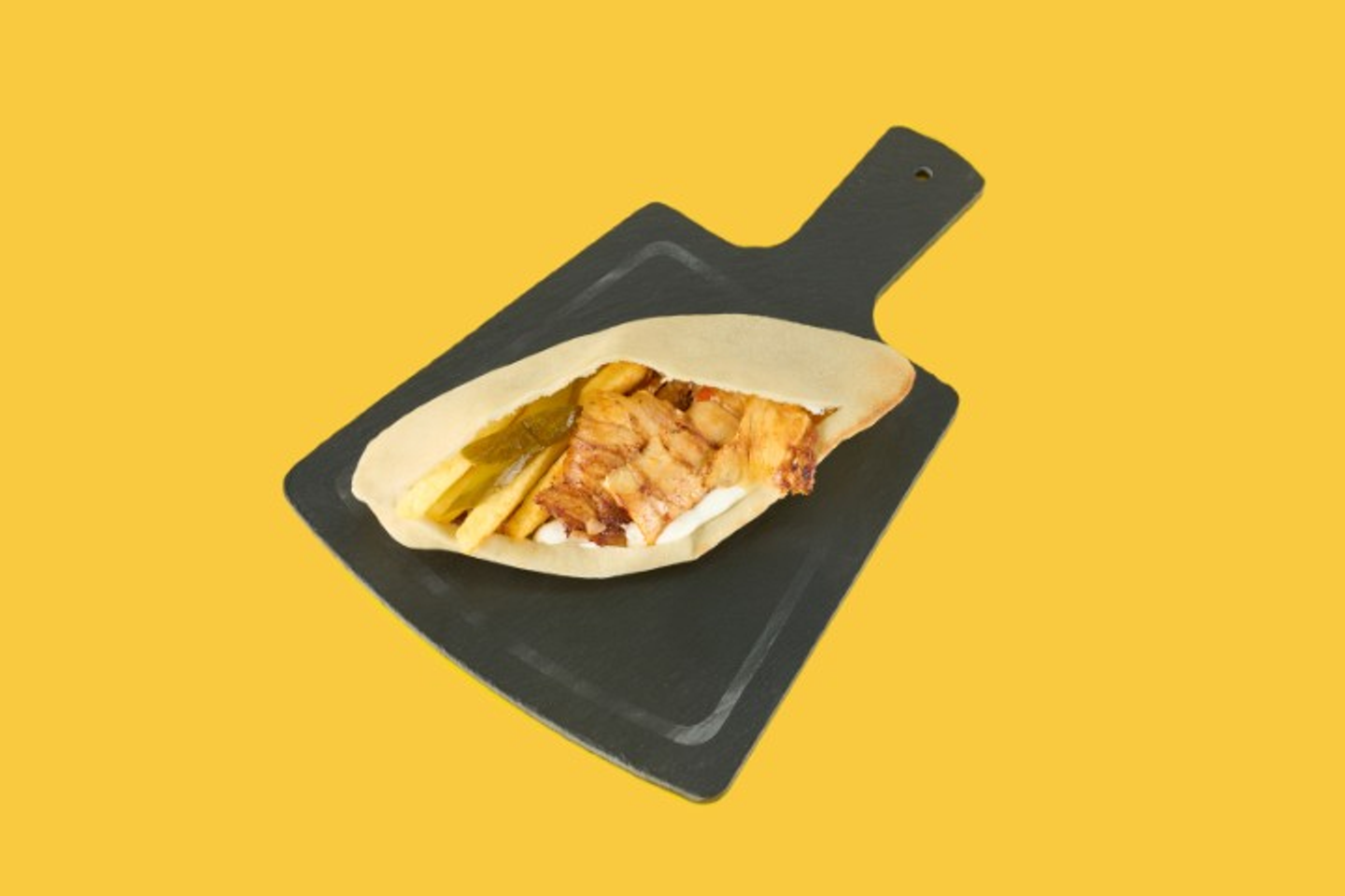 رول شاورما دجاج بالخبز العراقي صاج