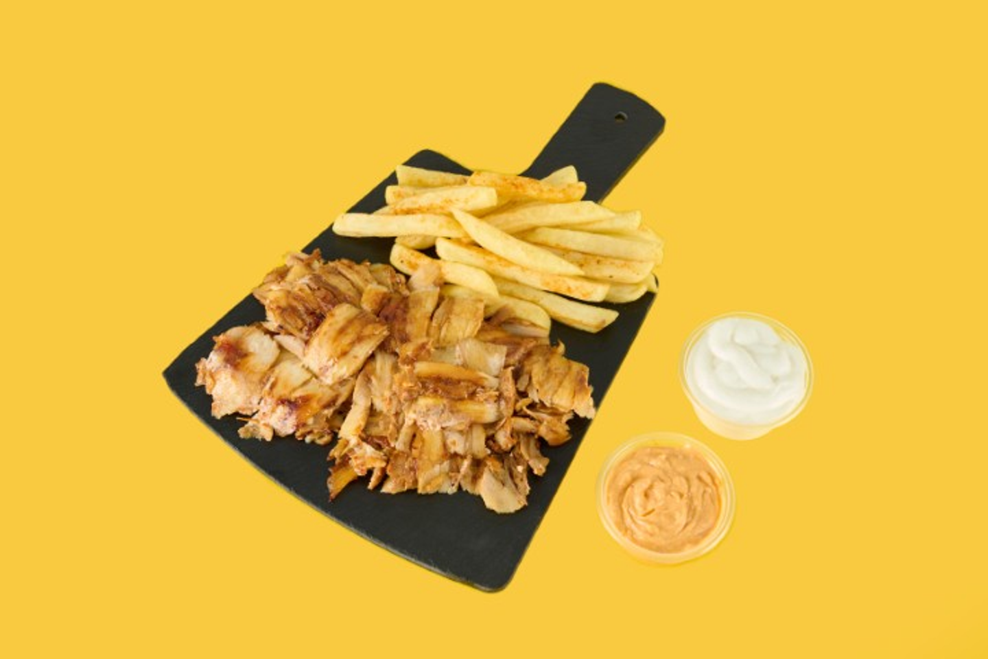 Chicken Shawarma With Fries Dish