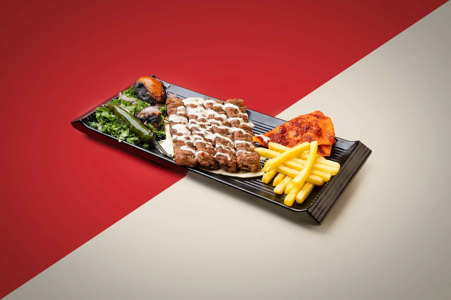 Lamb Kebab With Tahini.