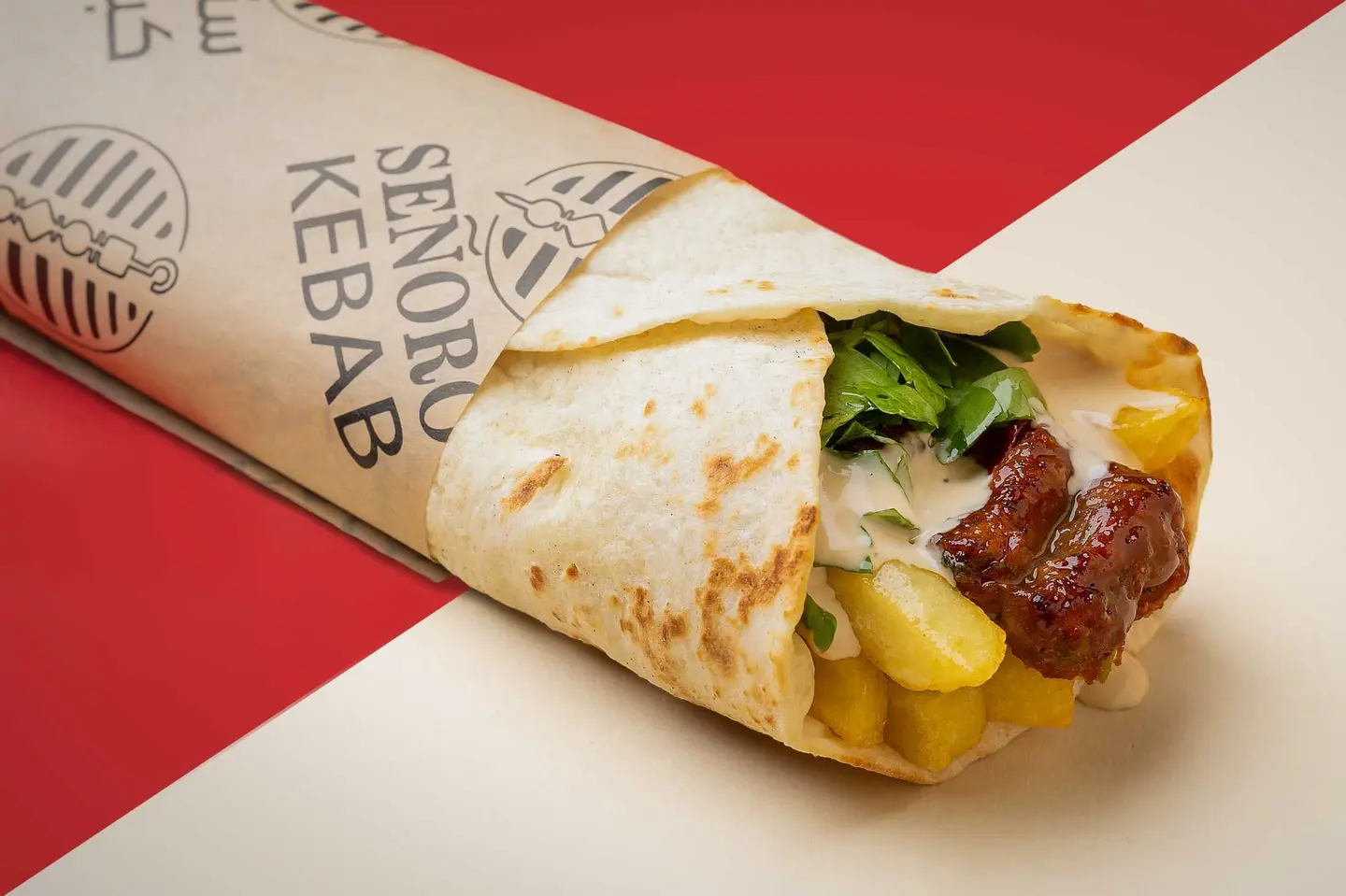 كباب لحم ساندويتش