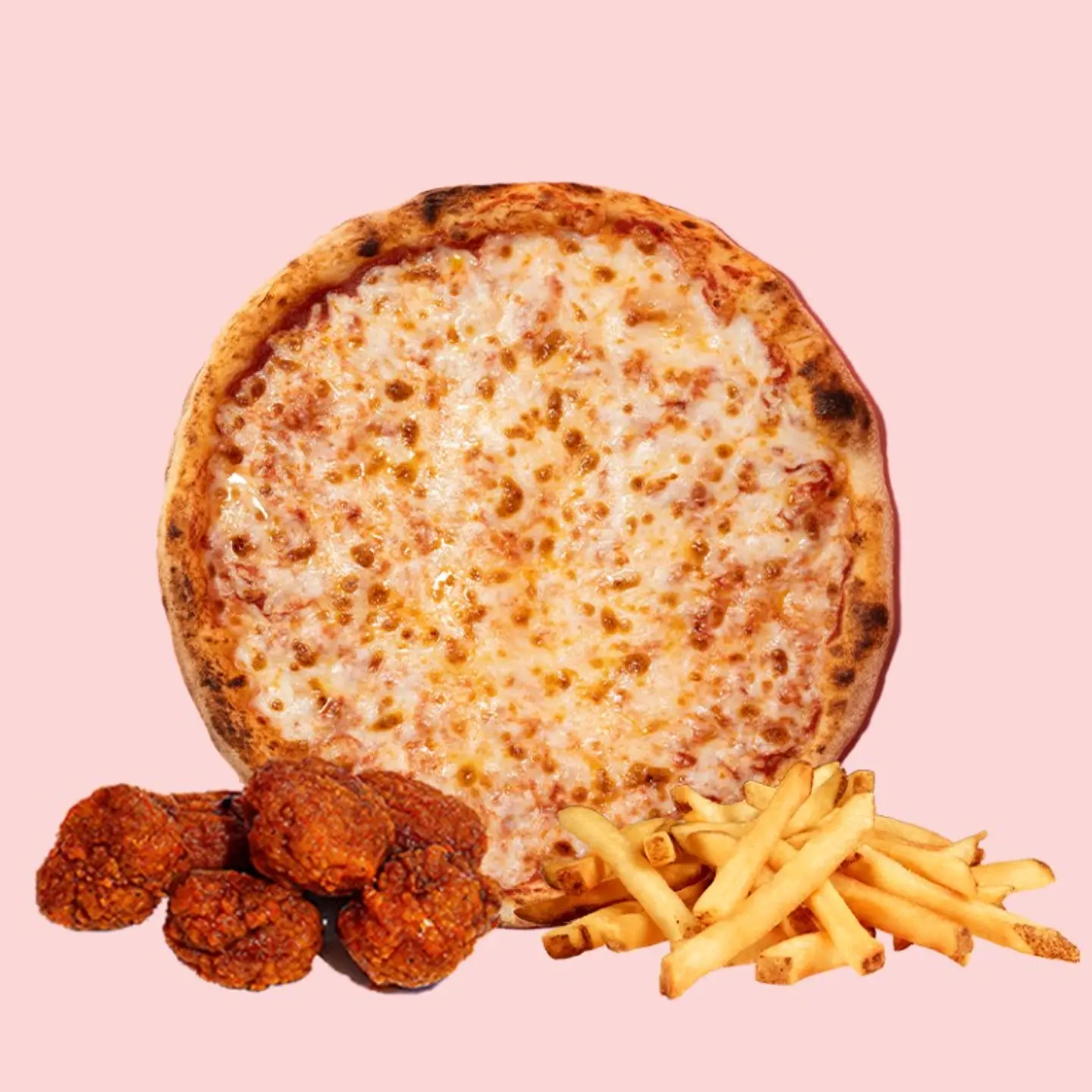 وجبة بيتزا وأجنحة