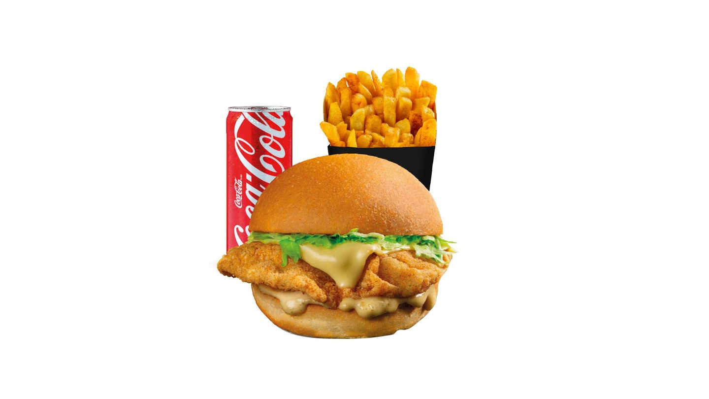 وجبة برغر فيليه السمك - سيباس
