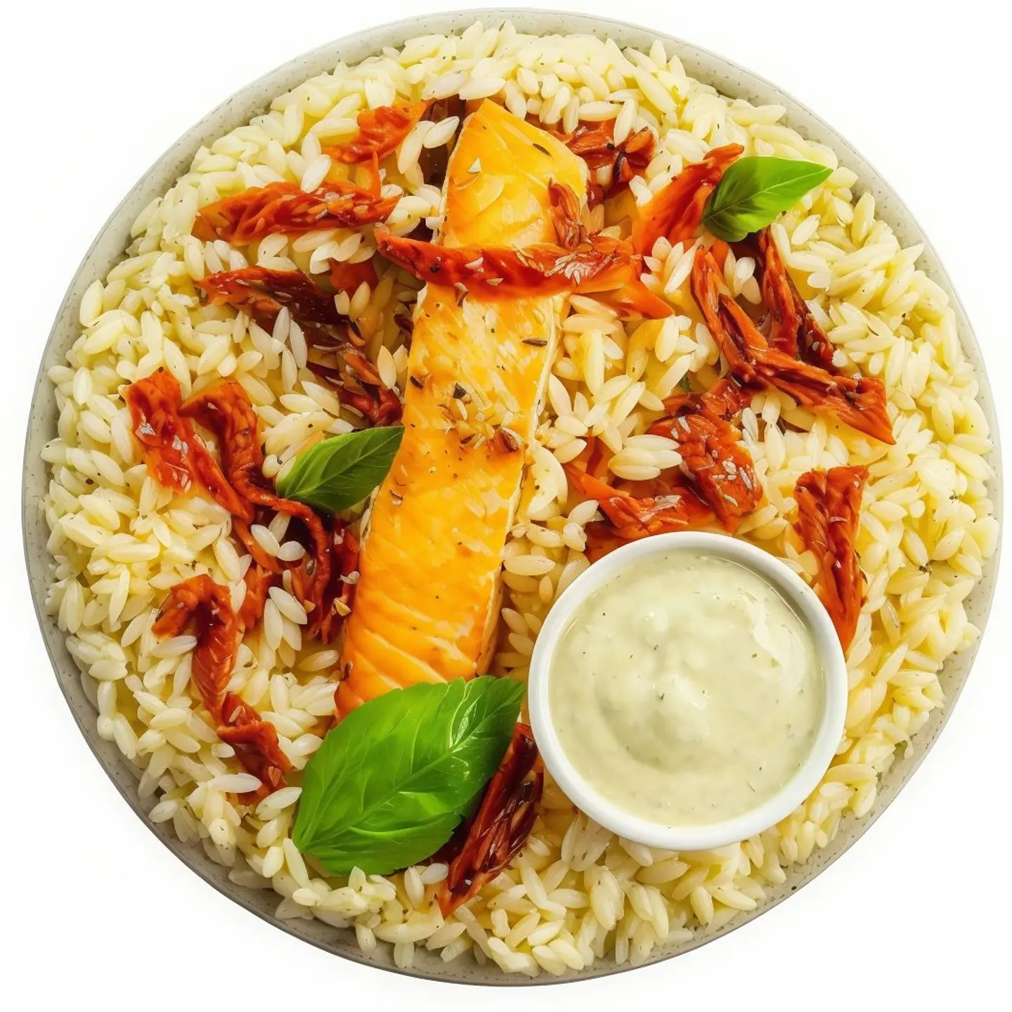 Herbed Orzo Salmon