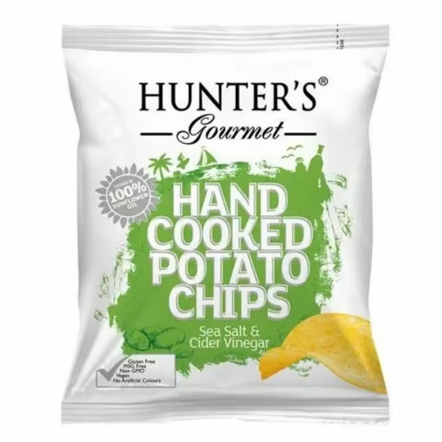 شيبس بالملح البحري وخل التفاح